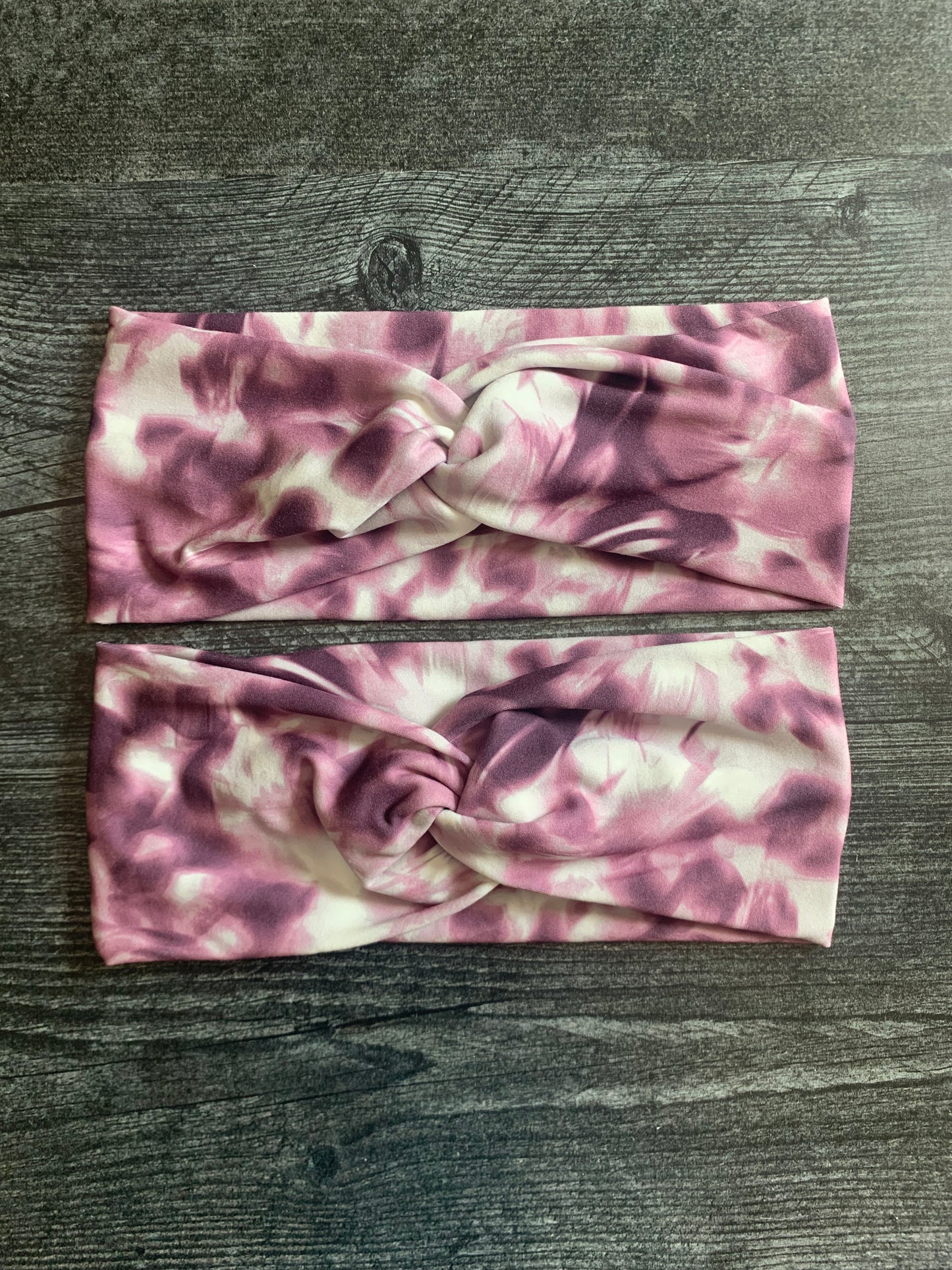 Purple Tie-Dye - Twisted Knit Headbands