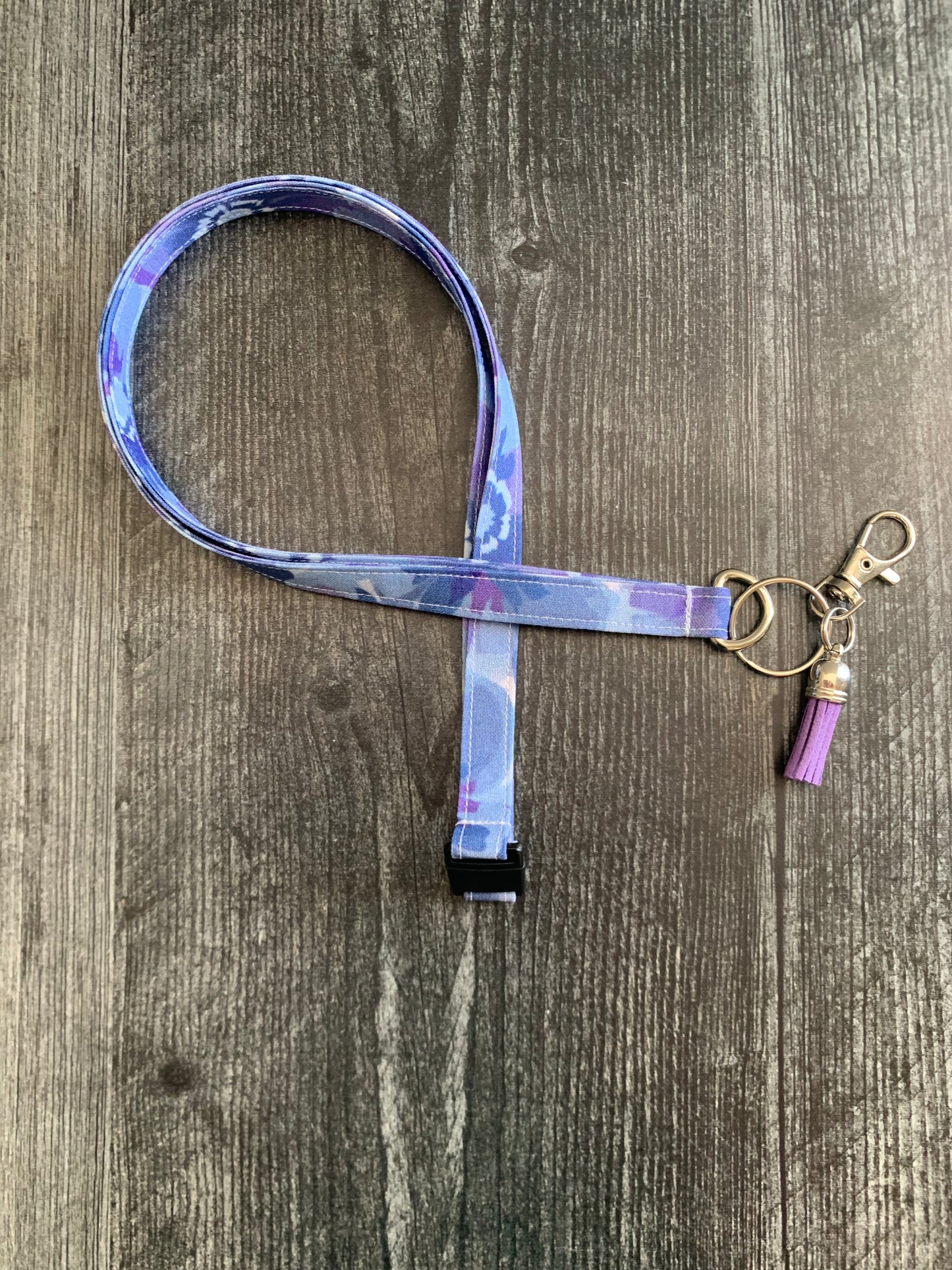 Violet Floral - Lanyard