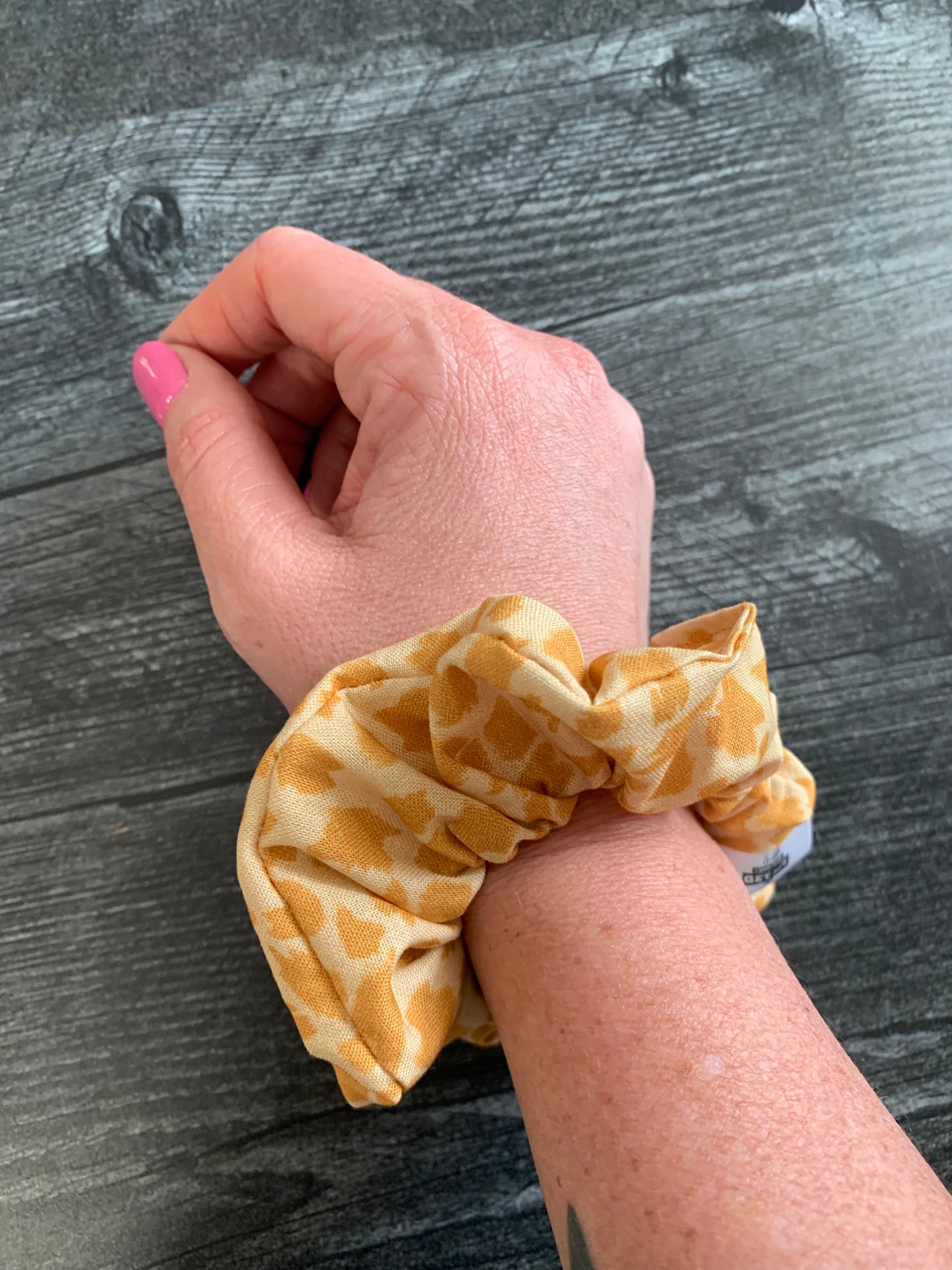 Giraffe Print - Cotton Scrunchie