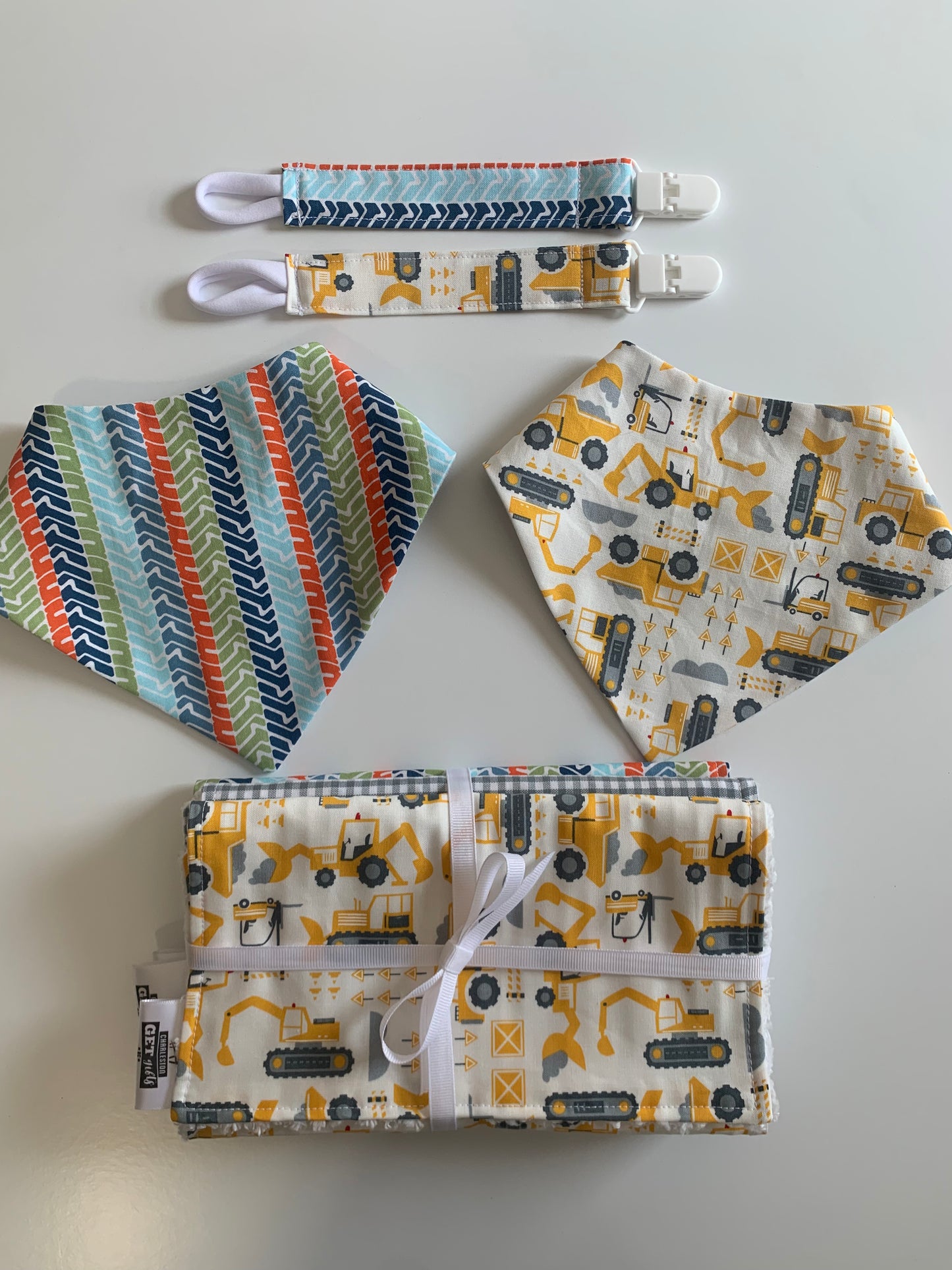 Tire Tracks - Infant/Toddler Bandana Bib