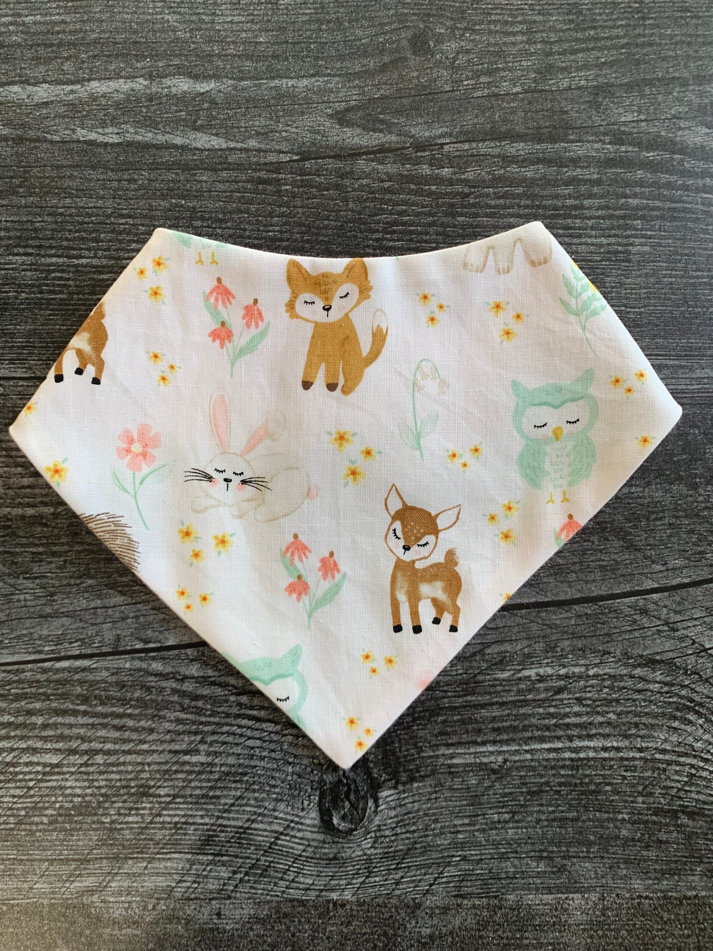 Sleepy Woodland Animals - Infant/Toddler Bandana Bib