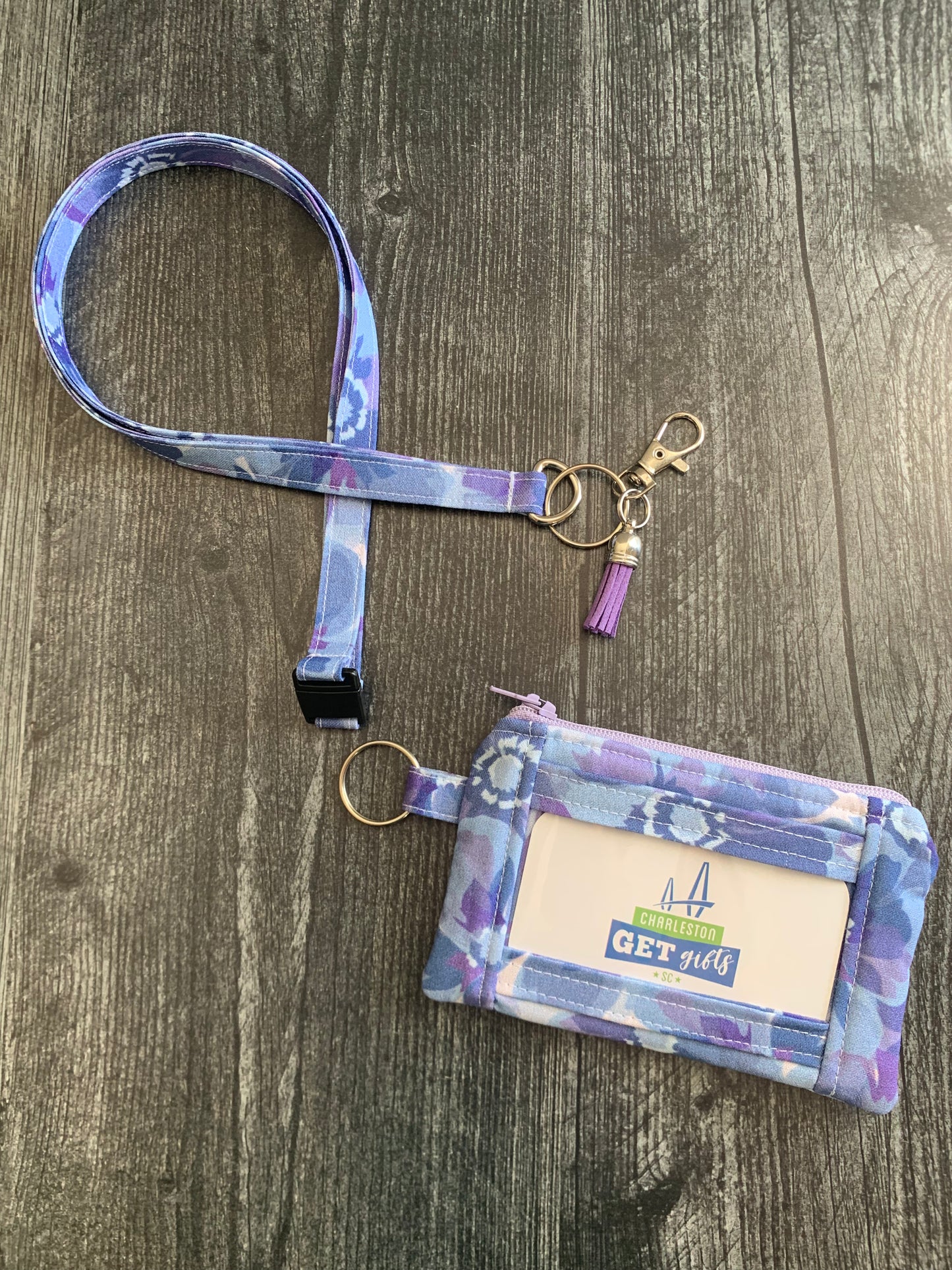 Violet Floral - Lanyard