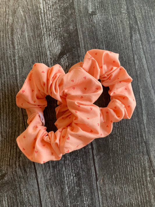 Hearts on Rose - Cotton Scrunchie