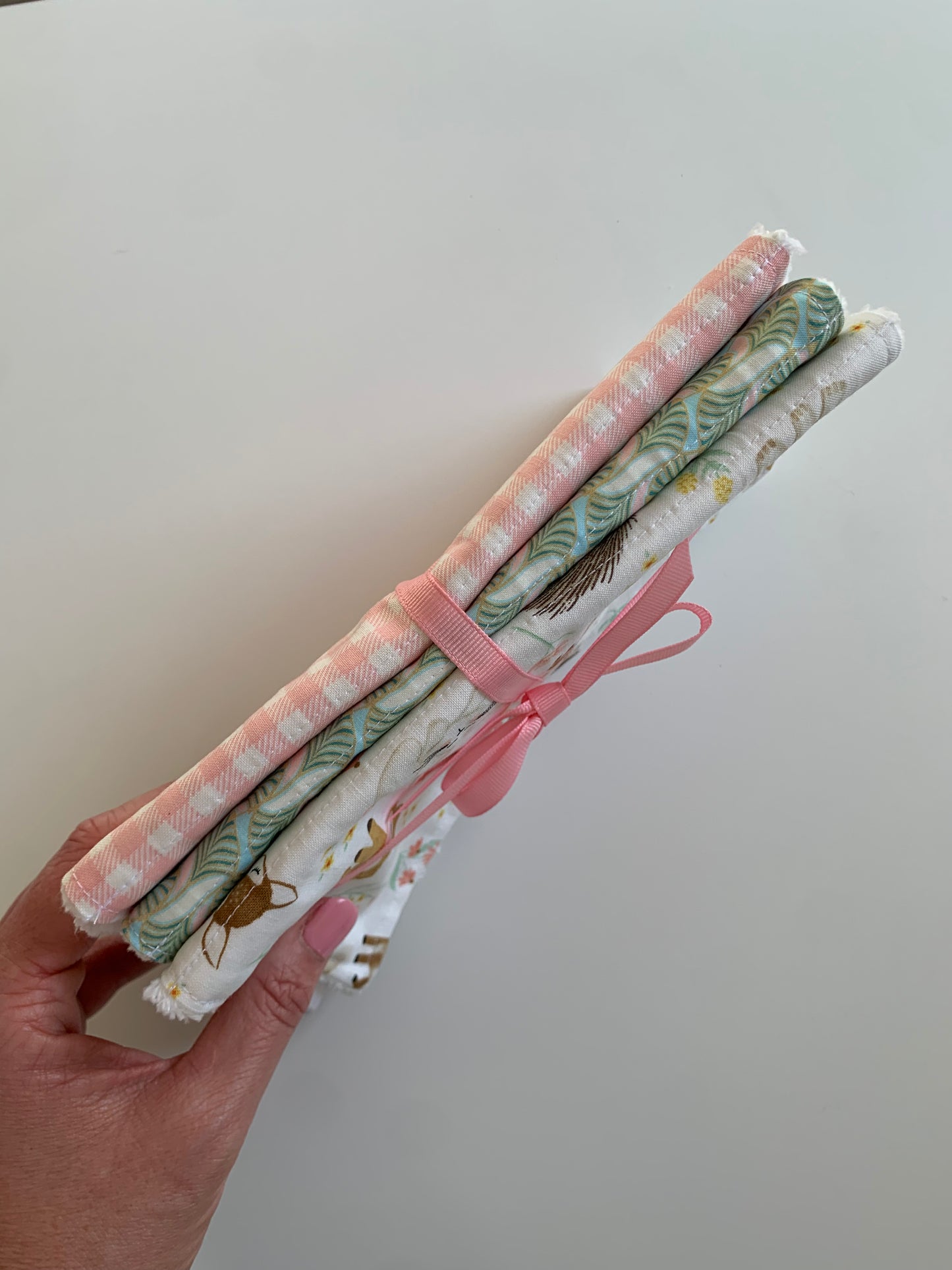 Sleepy Woodland Animals - Burp Cloth Set