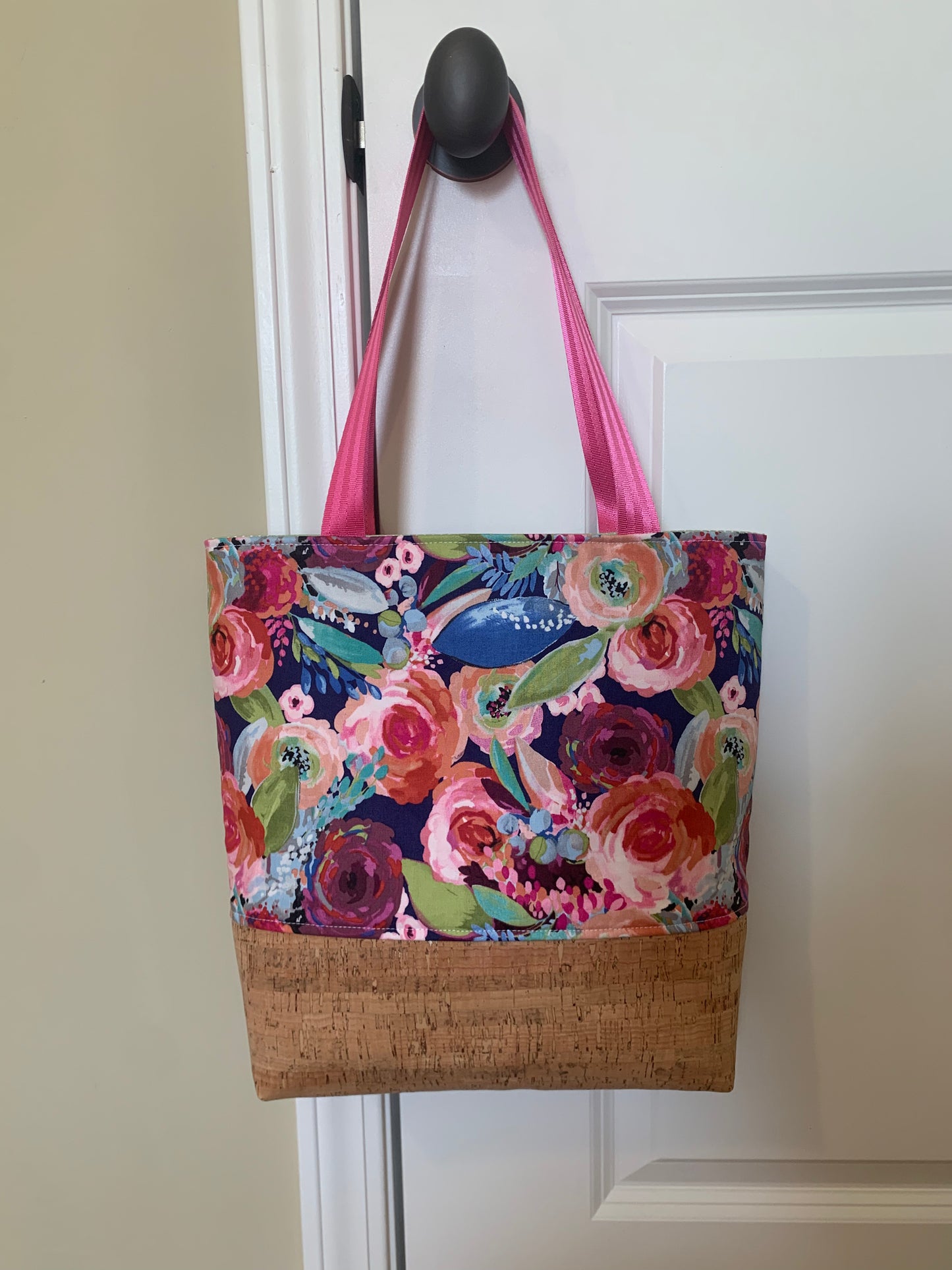 Blissful Blooms in Navy - Martes Tote