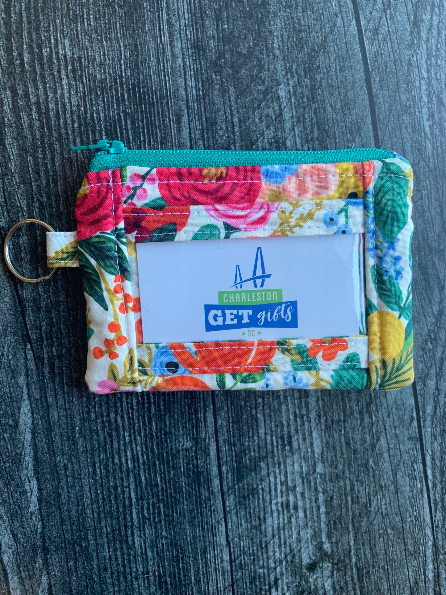 Garden Party Cream - Lanyard/Keychain Wallet