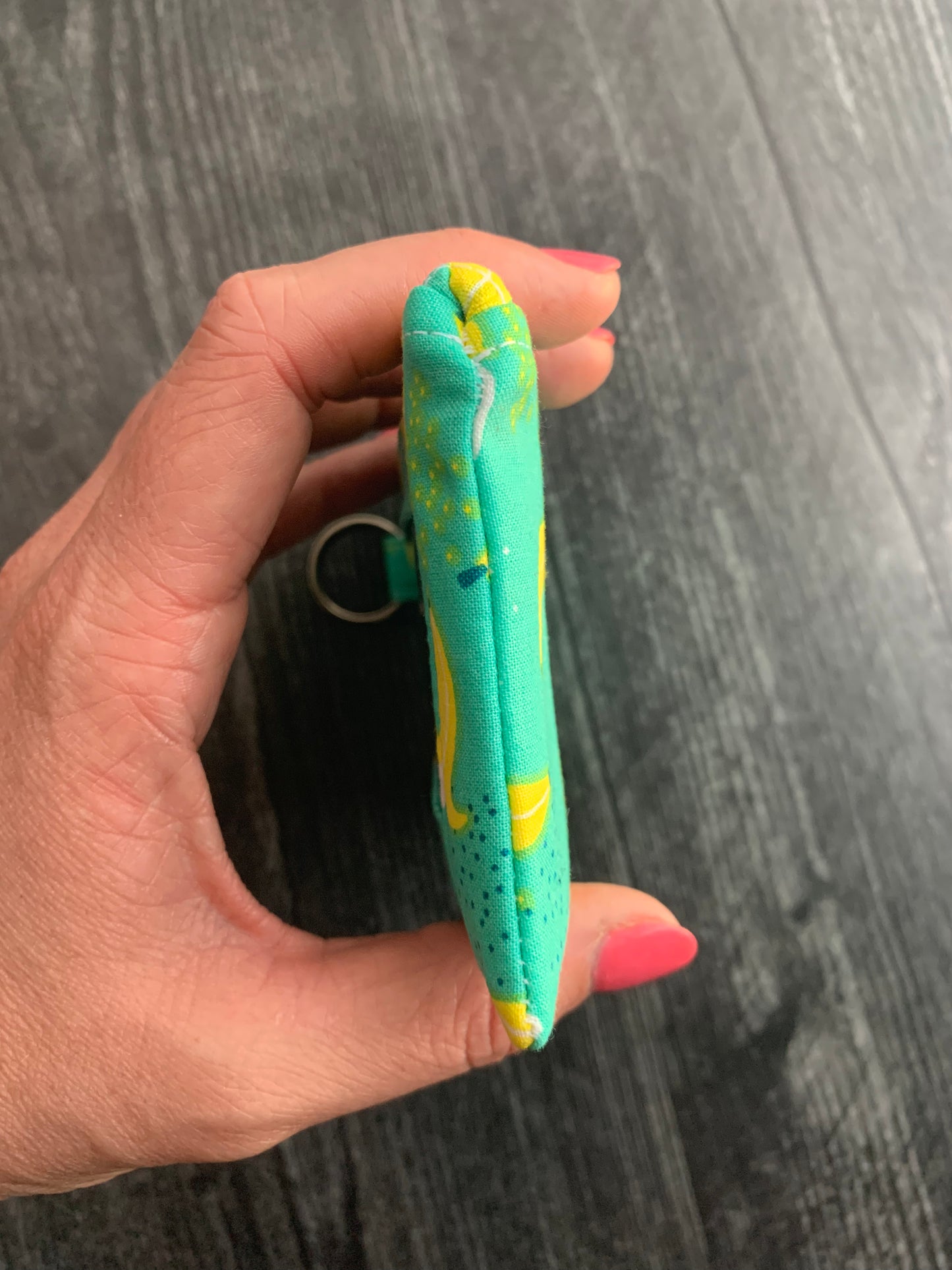 Bananas on Teal - Lanyard/Keychain Wallet
