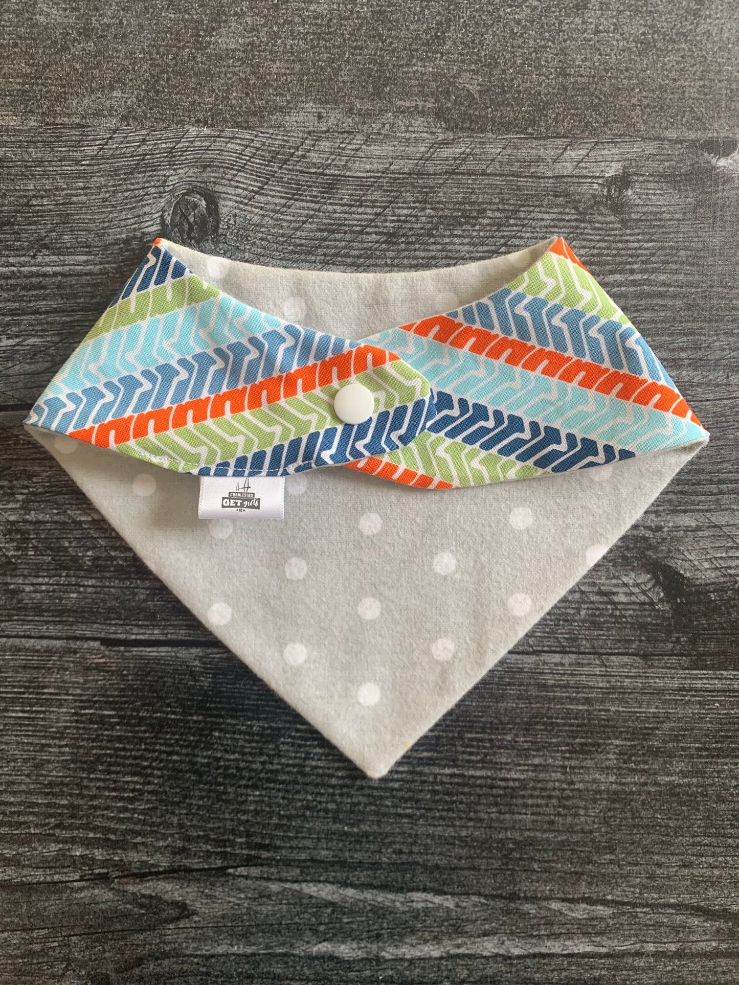 Tire Tracks - Infant/Toddler Bandana Bib