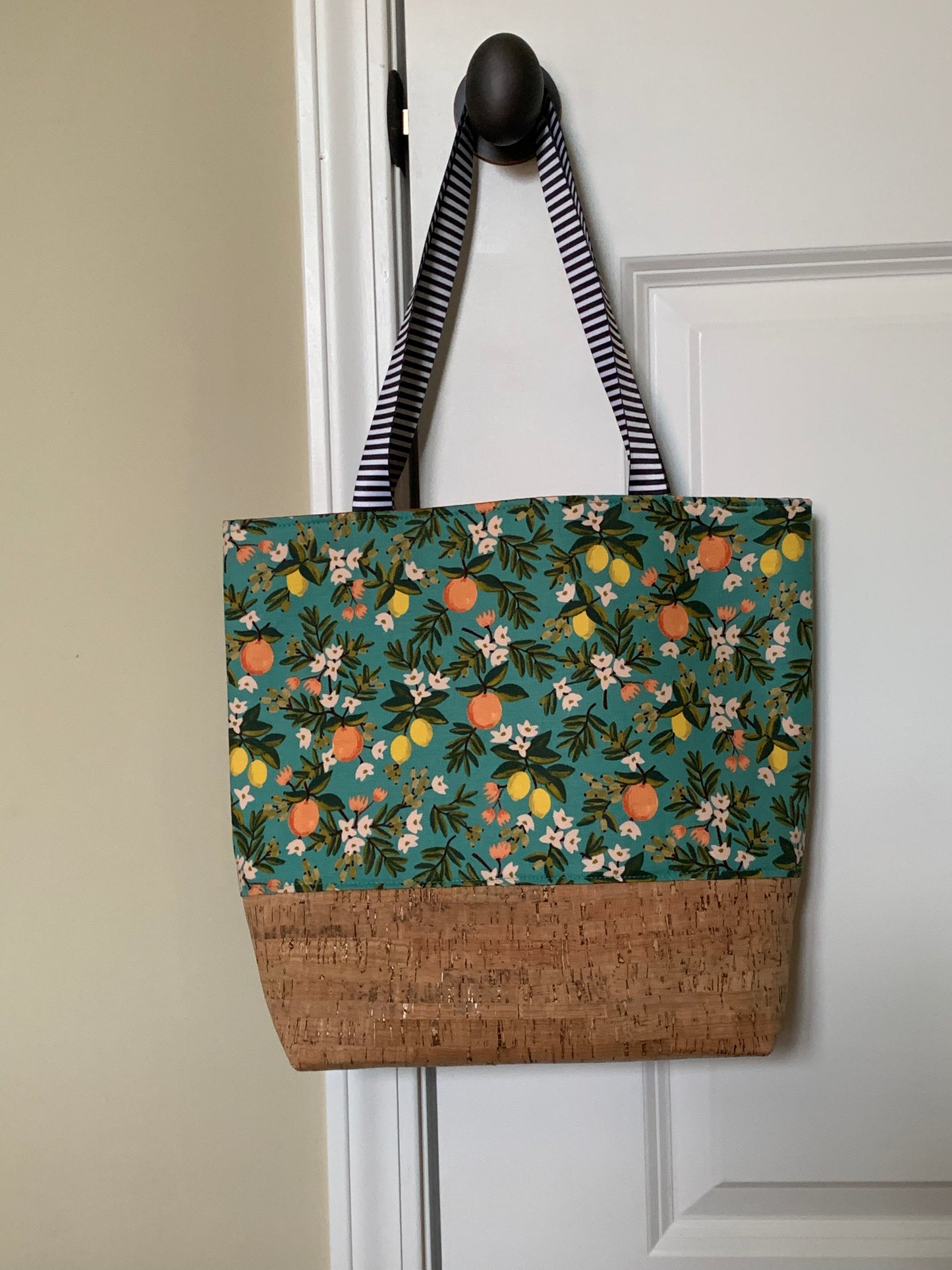 Citrus Floral Teal - Martes Tote