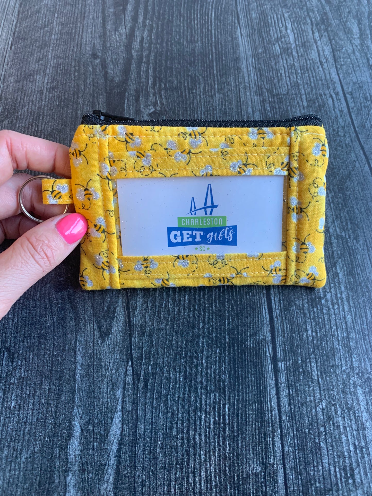 Sparkly Bees - Lanyard/Keychain Wallet