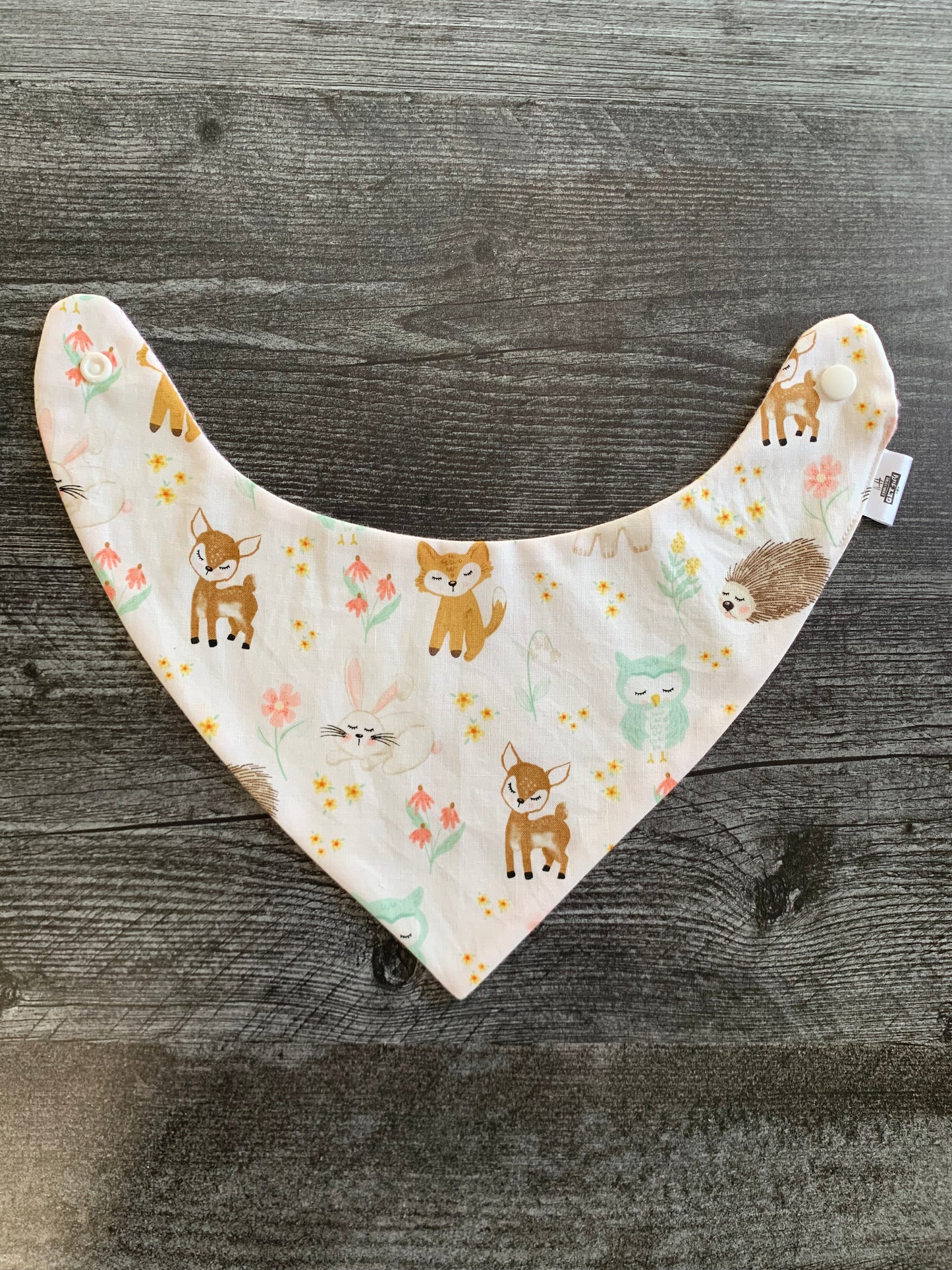 Sleepy Woodland Animals - Infant/Toddler Bandana Bib