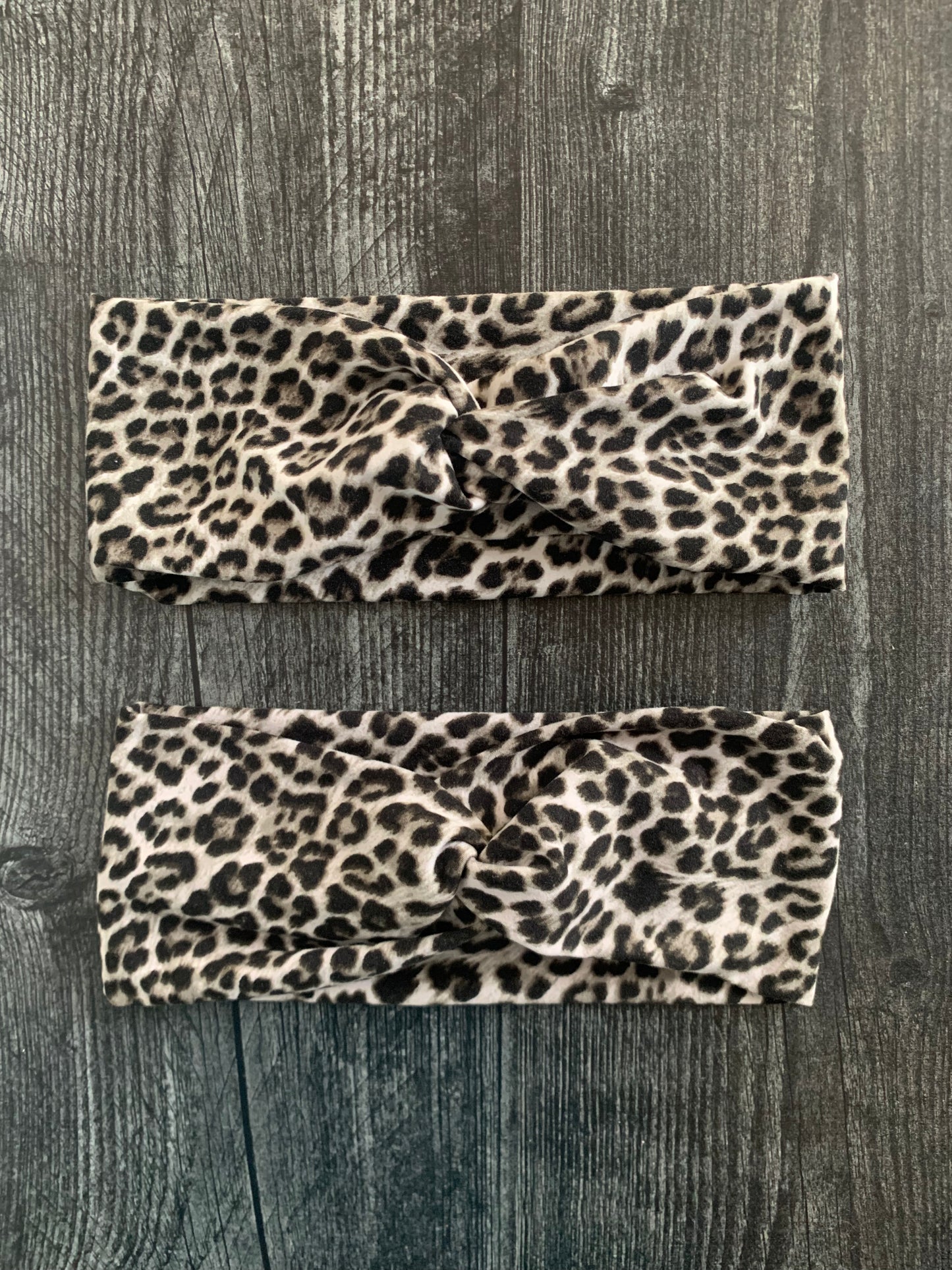 Gray Animal Print - Twisted Knit Headbands