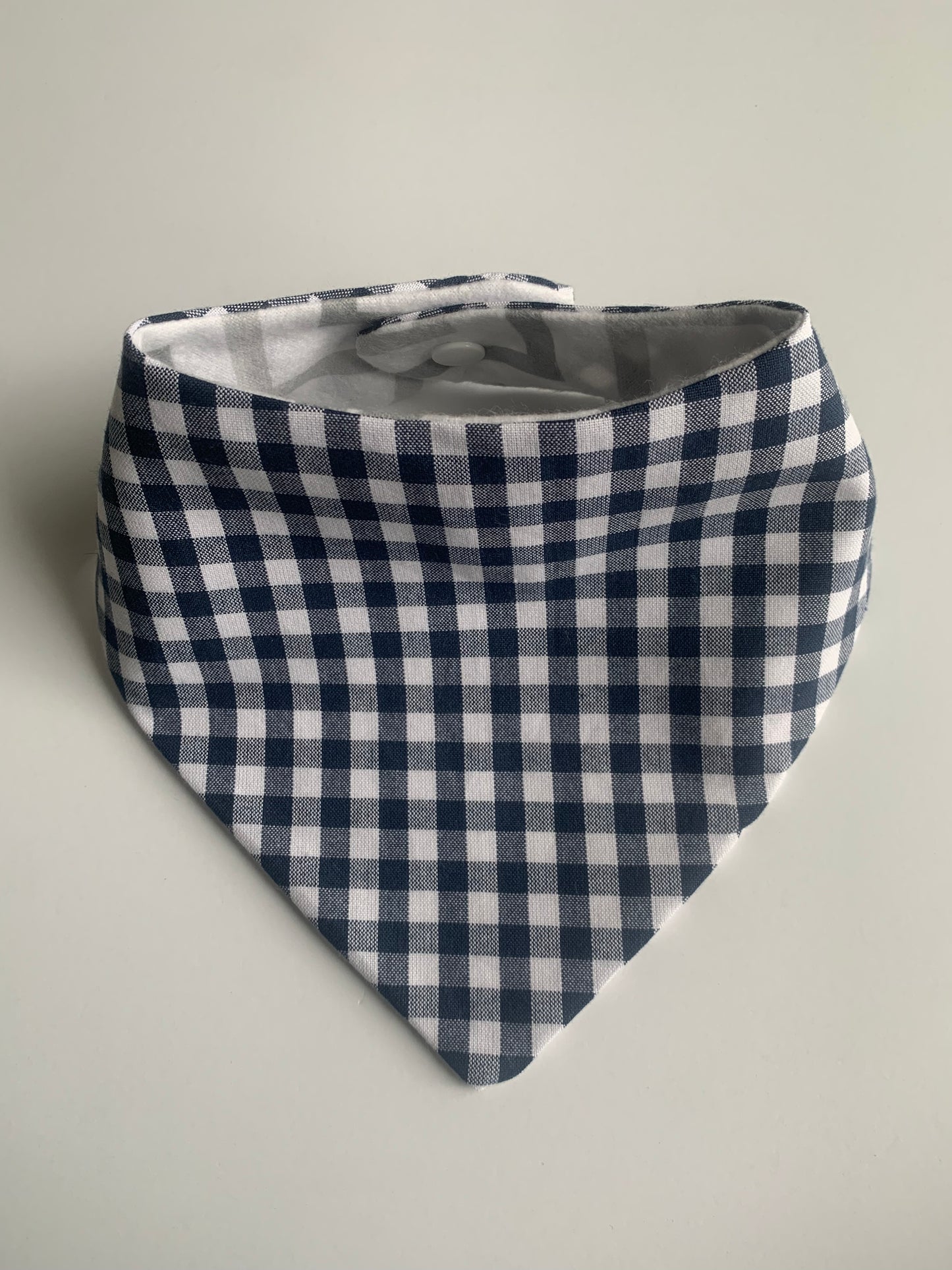 Navy Blue Gingham - Infant/Toddler Bandana Bib