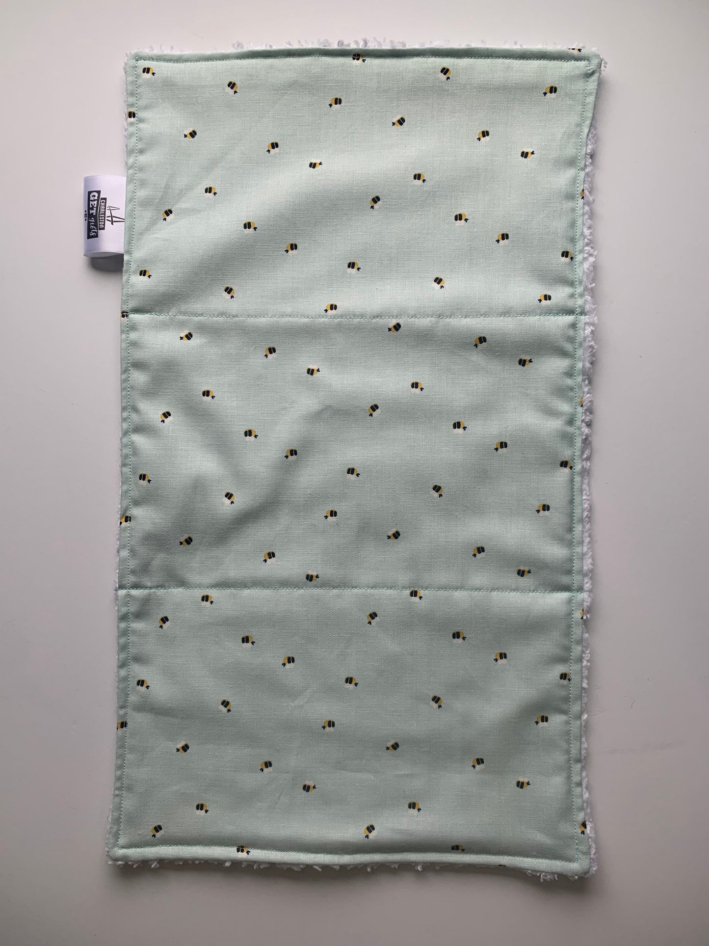 Bees on Baby Blue - Burp Cloths Set