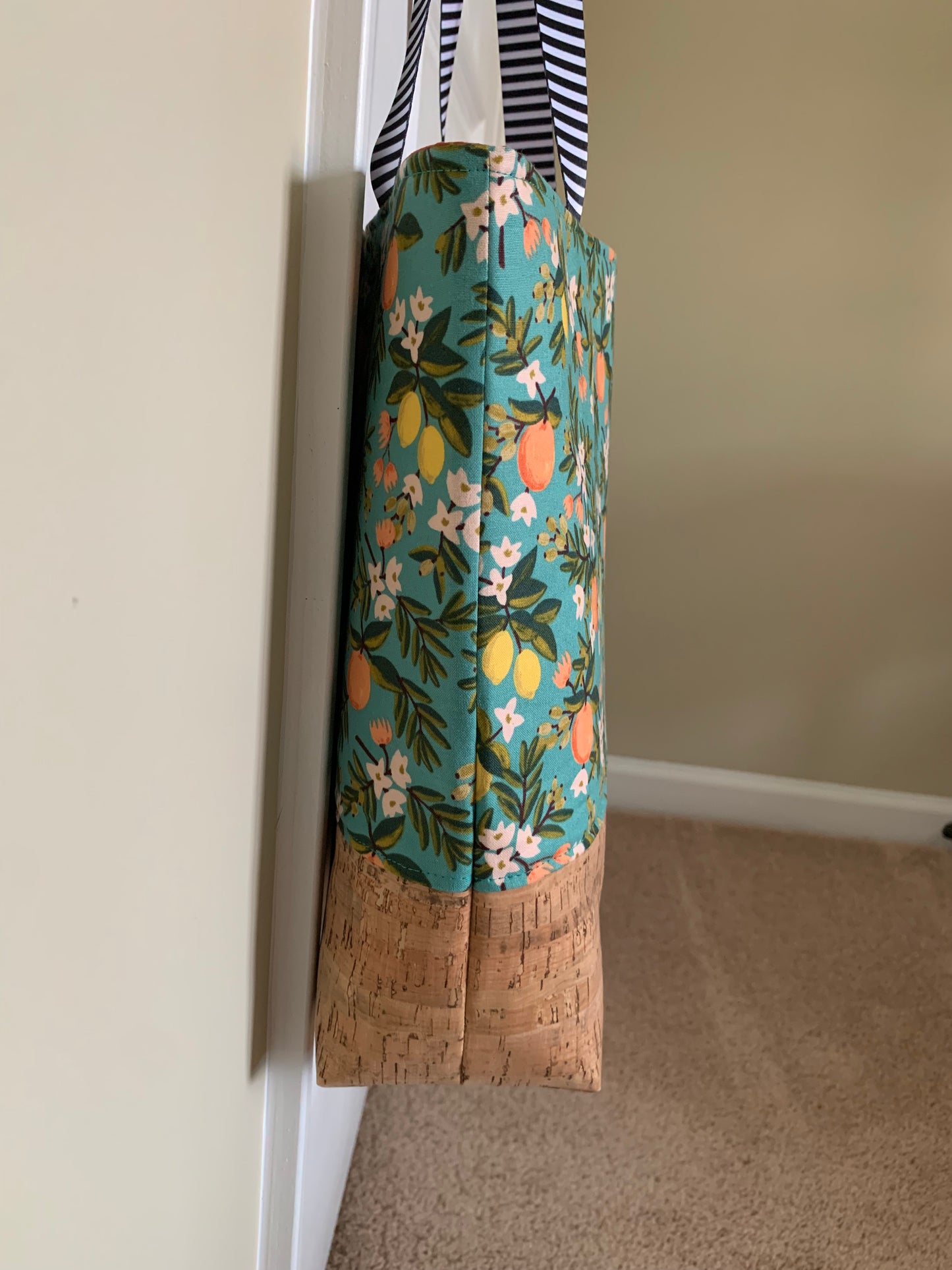 Citrus Floral Teal - Martes Tote