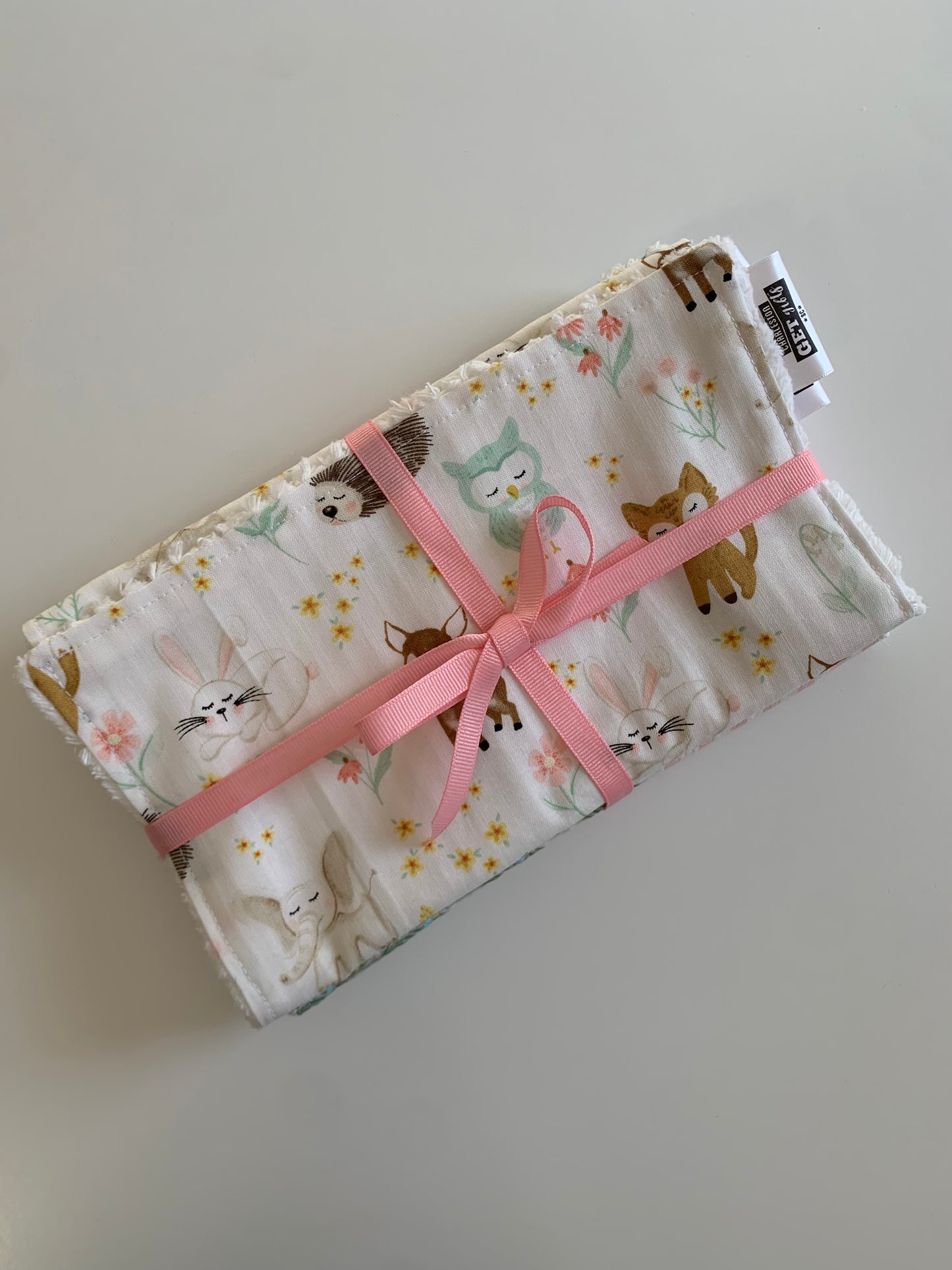 Sleepy Woodland Animals - Burp Cloth Set