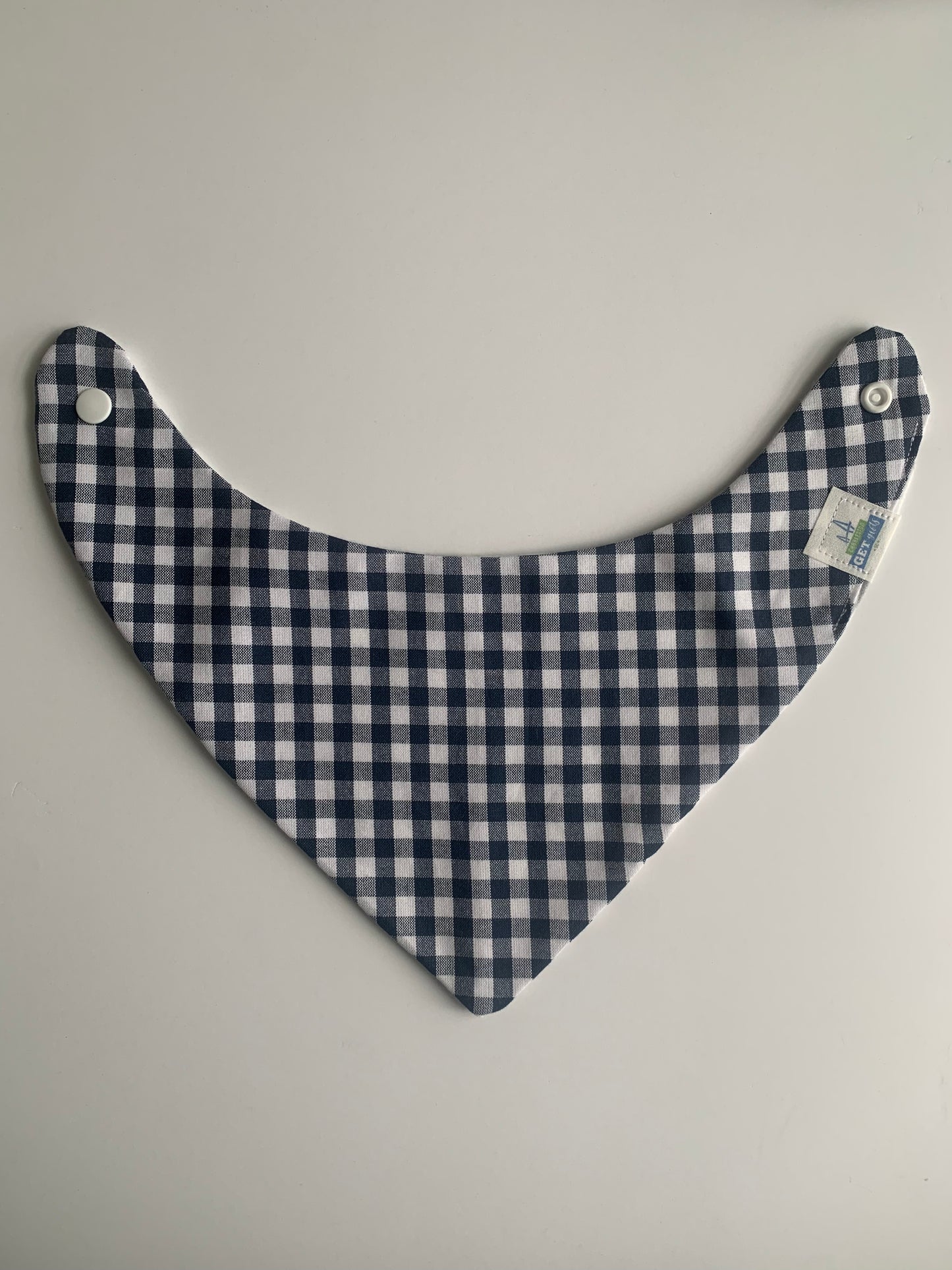 Navy Blue Gingham - Infant/Toddler Bandana Bib