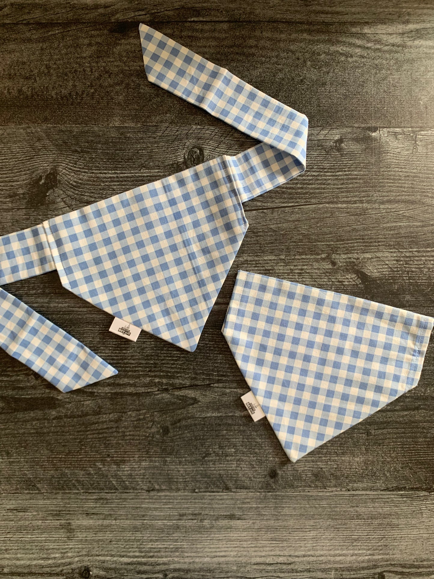 Baby Blue Gingham - Pet Bandana