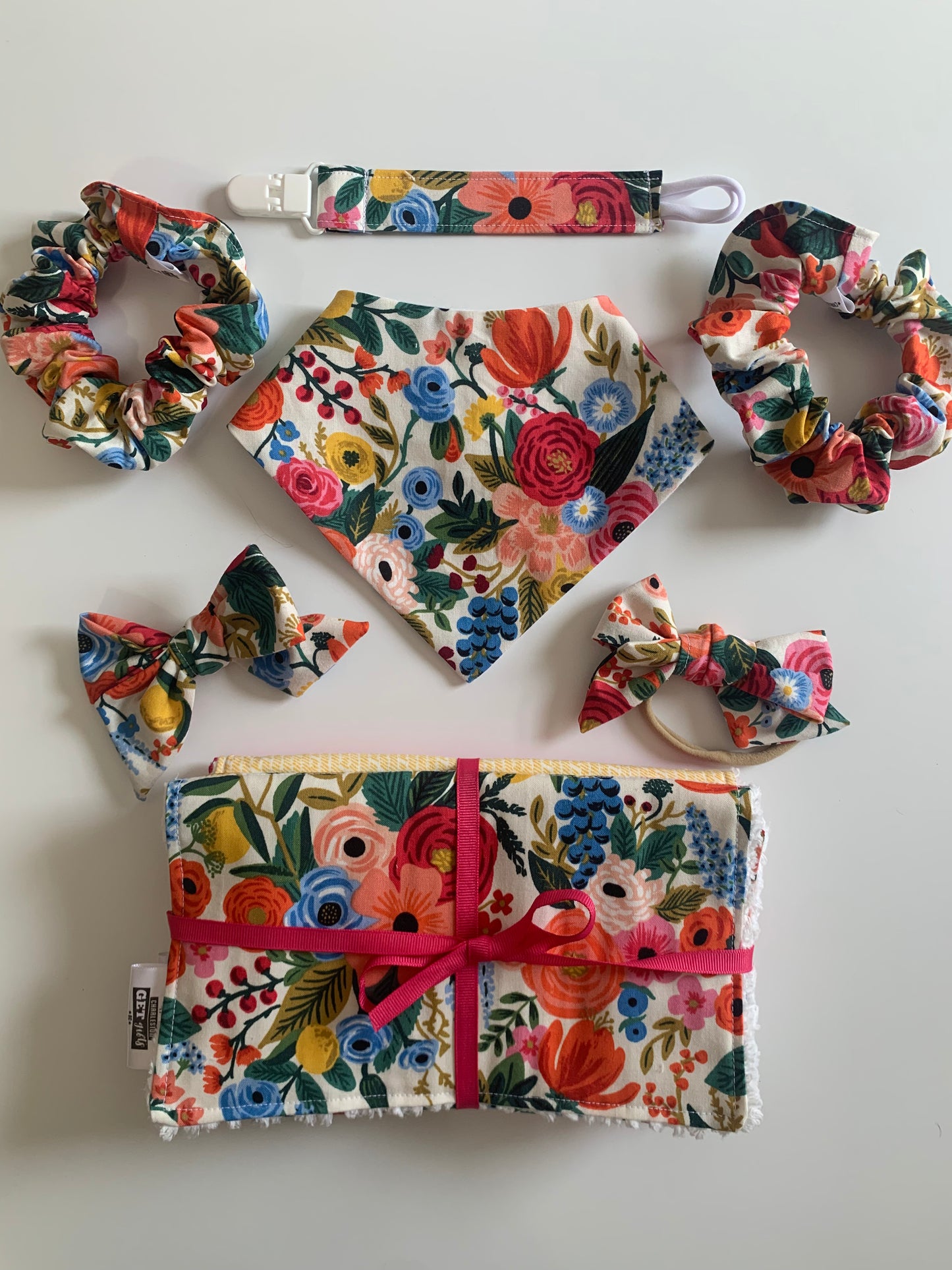 Garden Party Cream - Cotton Scrunchie