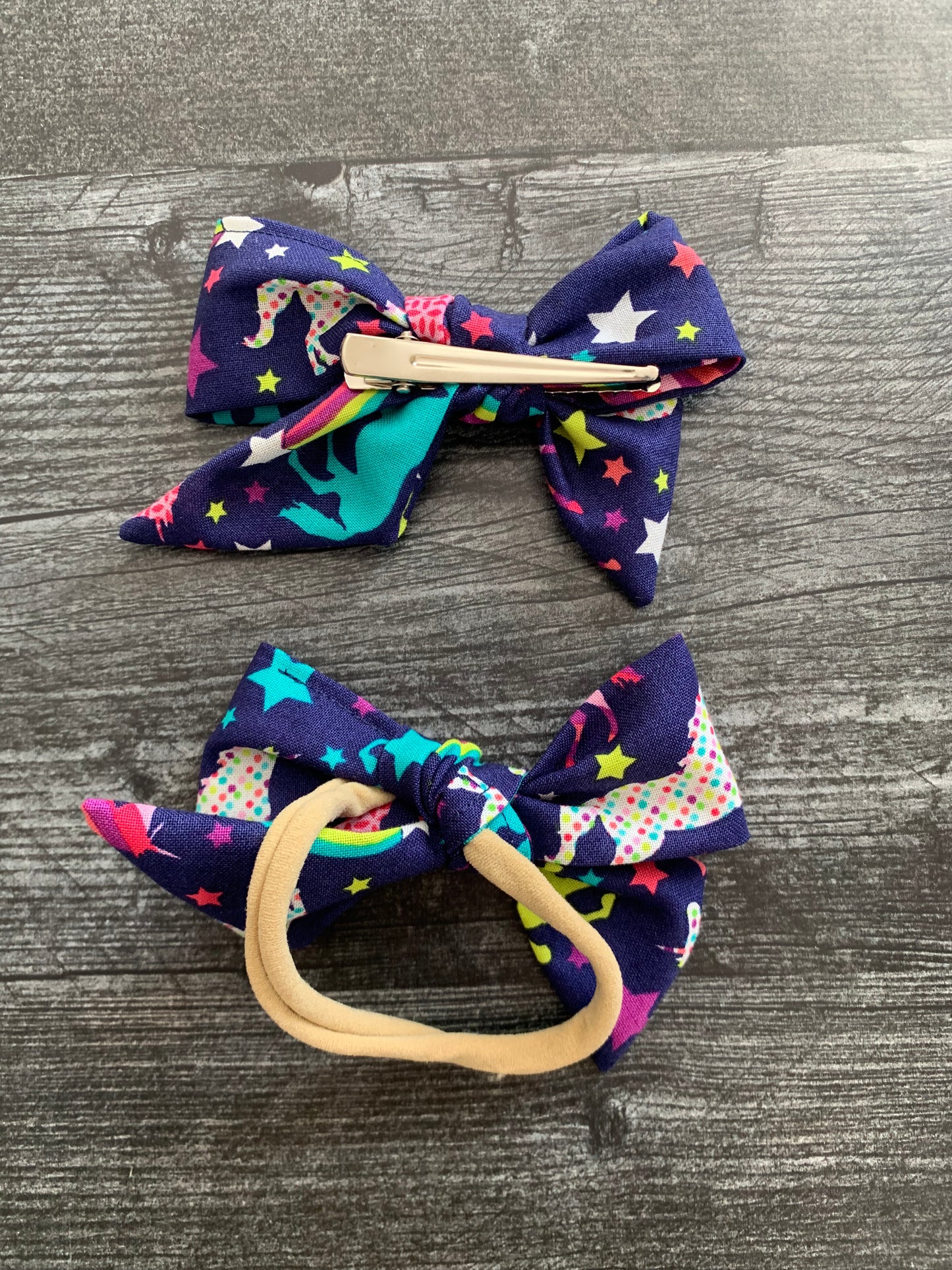 Rainbows and Unicorns - Hair Bows
