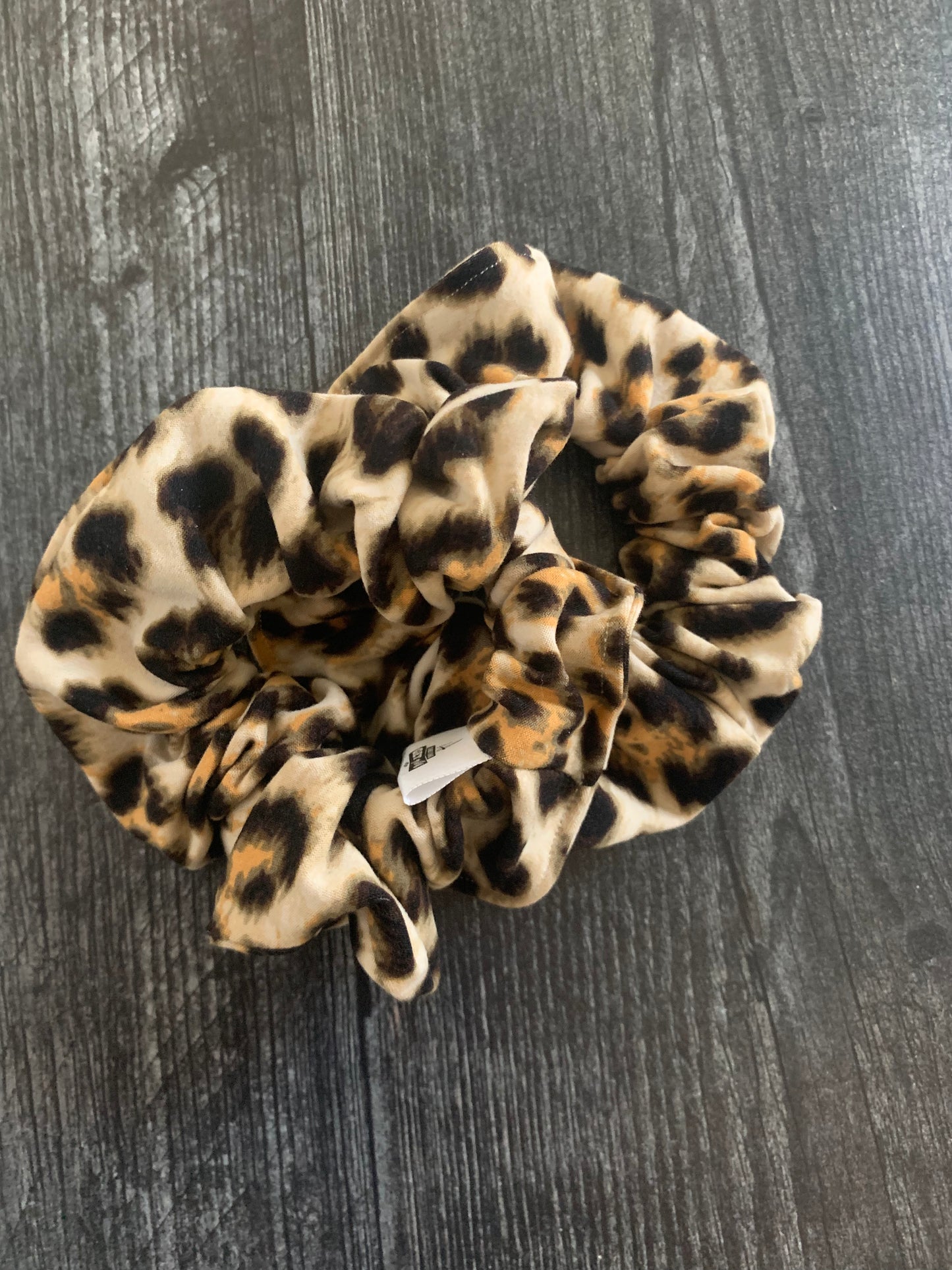 Leopard Print - Knit Scrunchie