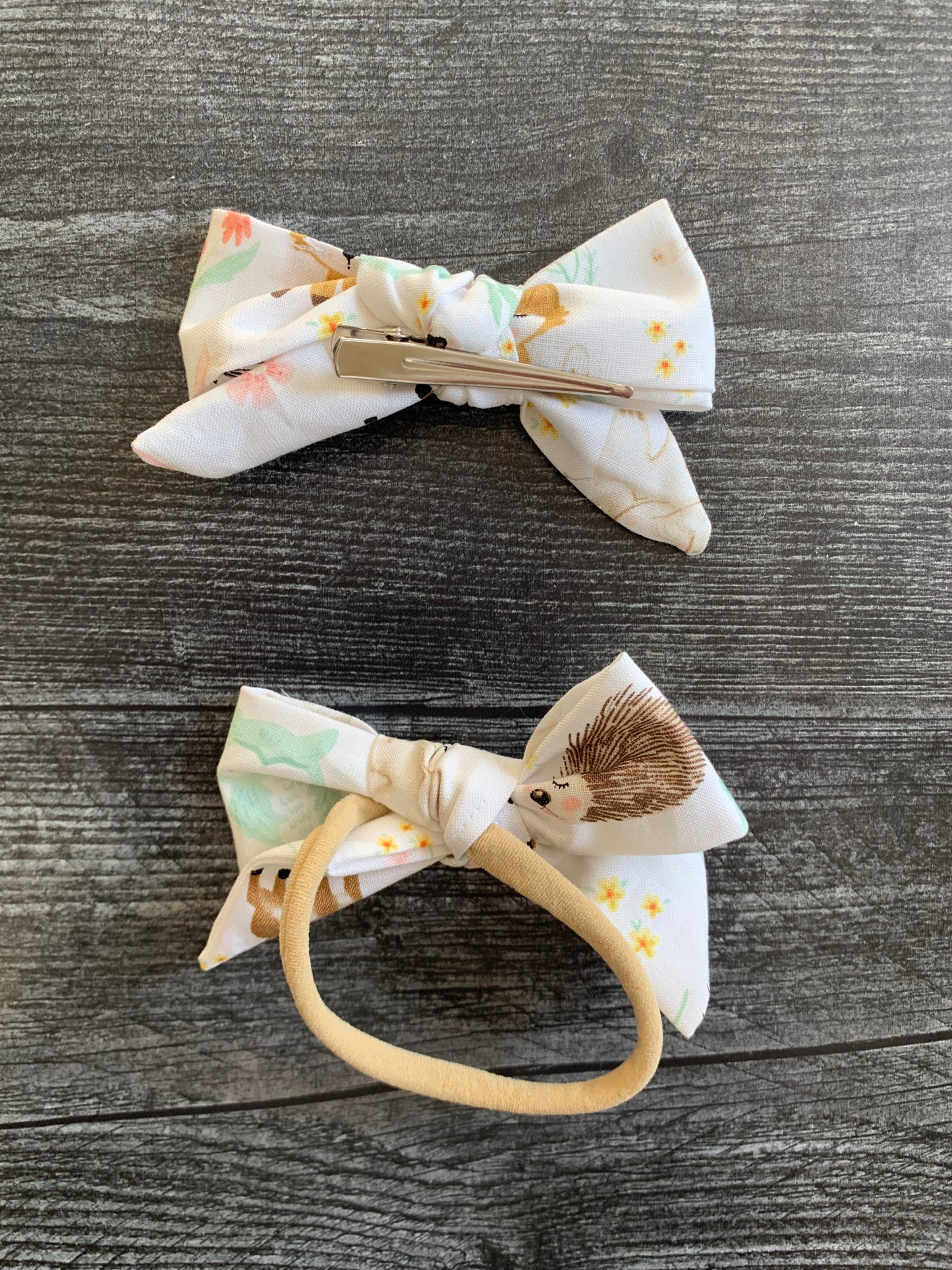 Sleepy Woodland Animals - Hair Bows