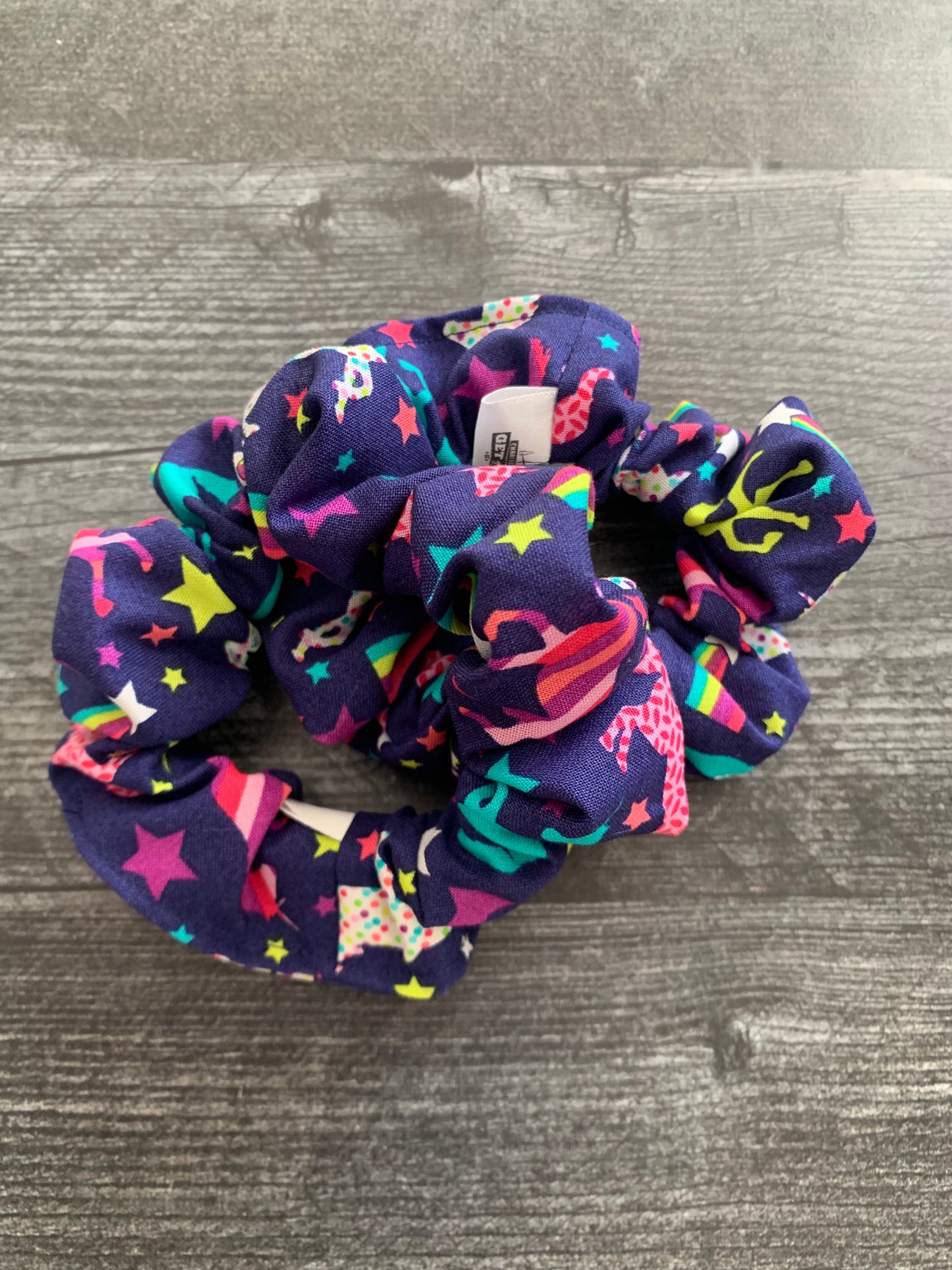 Unicorns and Rainbows - Cotton Scrunchie