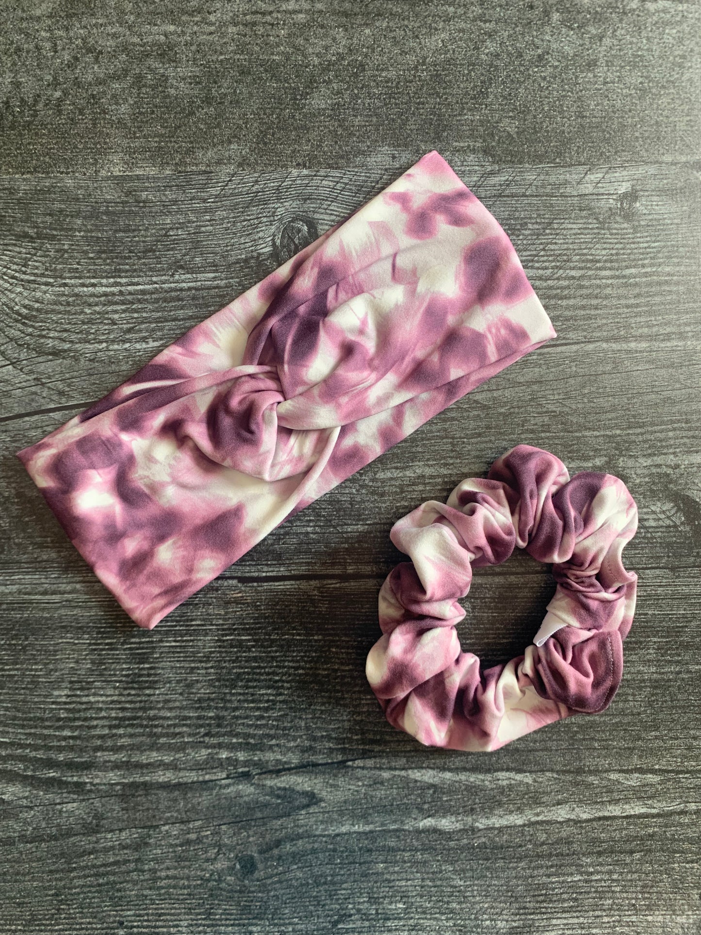Purple Tie-Dye - Twisted Knit Headbands