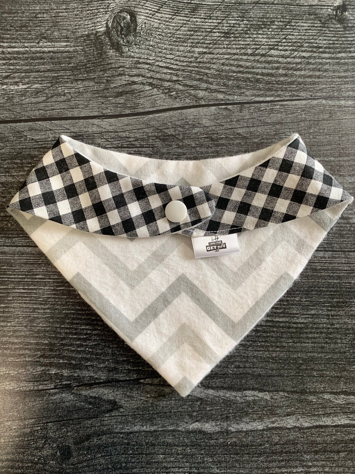 Black Gingham - Infant/Toddler Bandana Bib