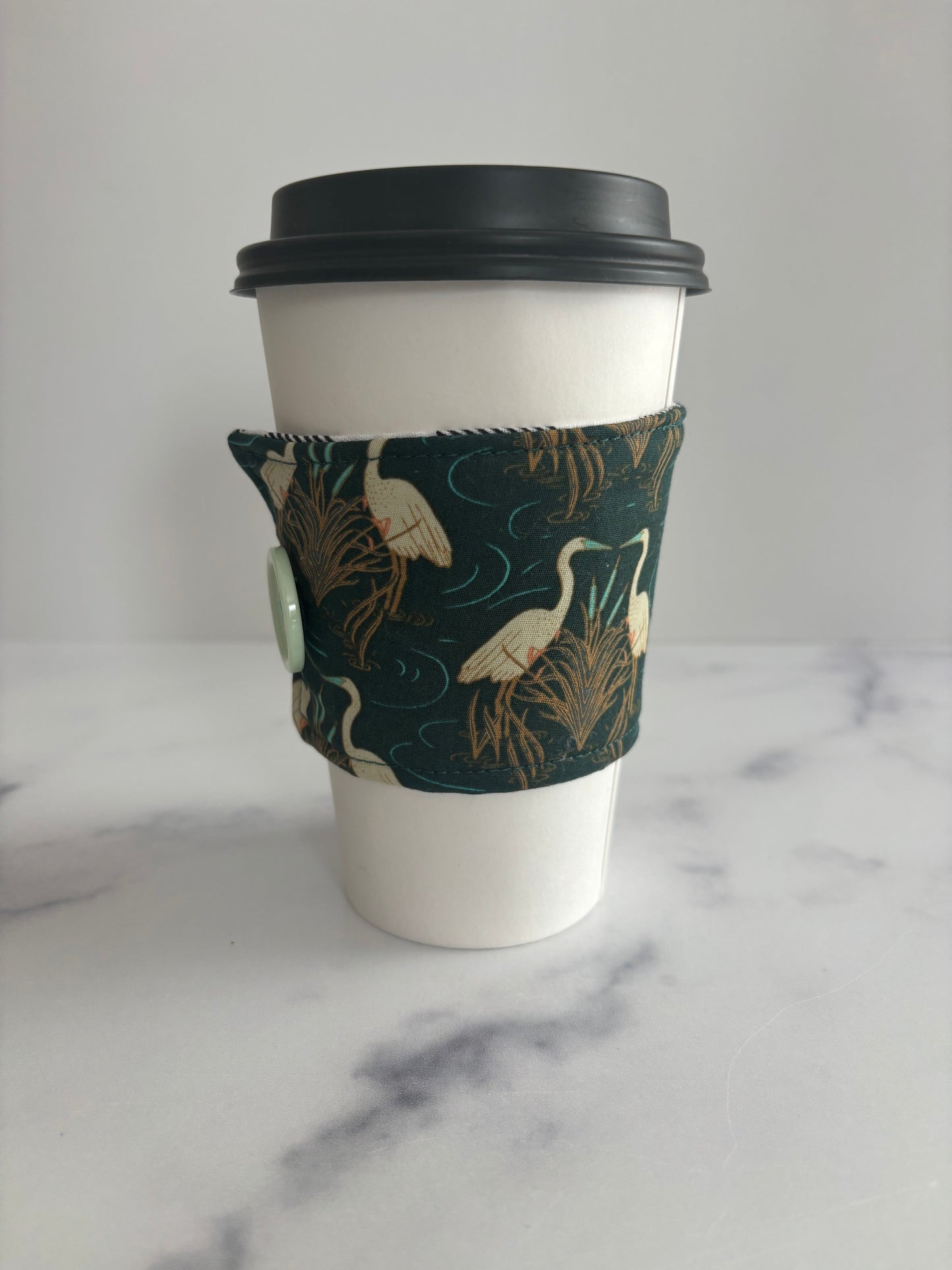 Dancing Egrets - Reusable Coffee Sleeve