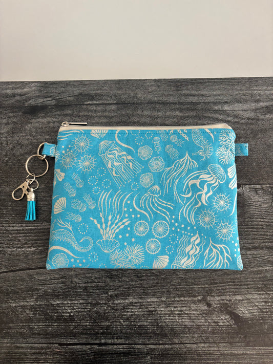 Moontide Silver - Zippered Pouch (Medium Sized)