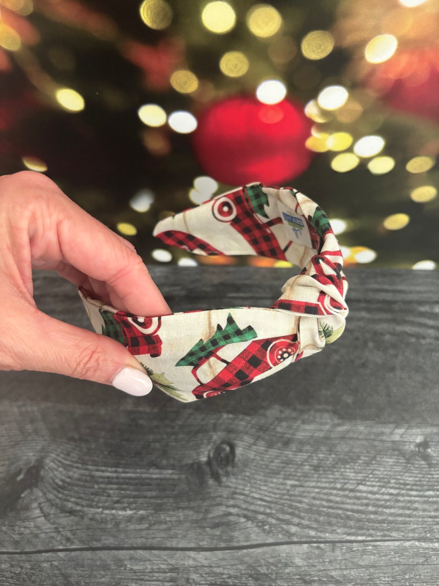 Buffalo Trucks on Cream - Knotted Headband