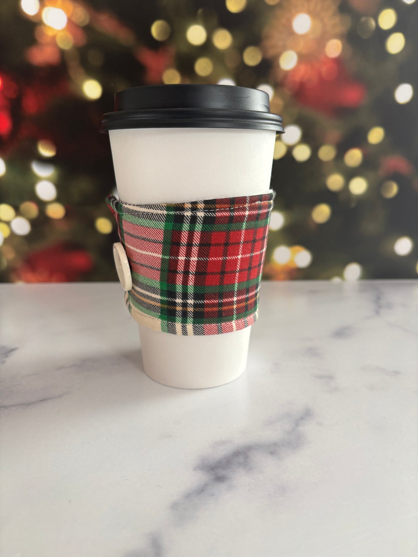 Holiday Plaid - Reusable Coffee Sleeve