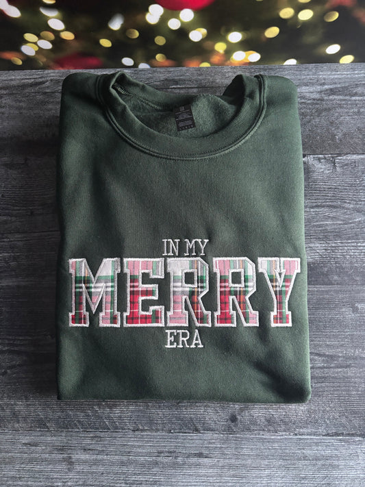 In My Merry Era - Custom Appliqué Sweatshirt
