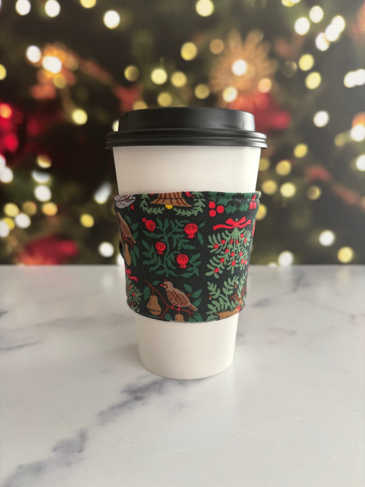 Christmastide Evergreen - Reusable Coffee Sleeve