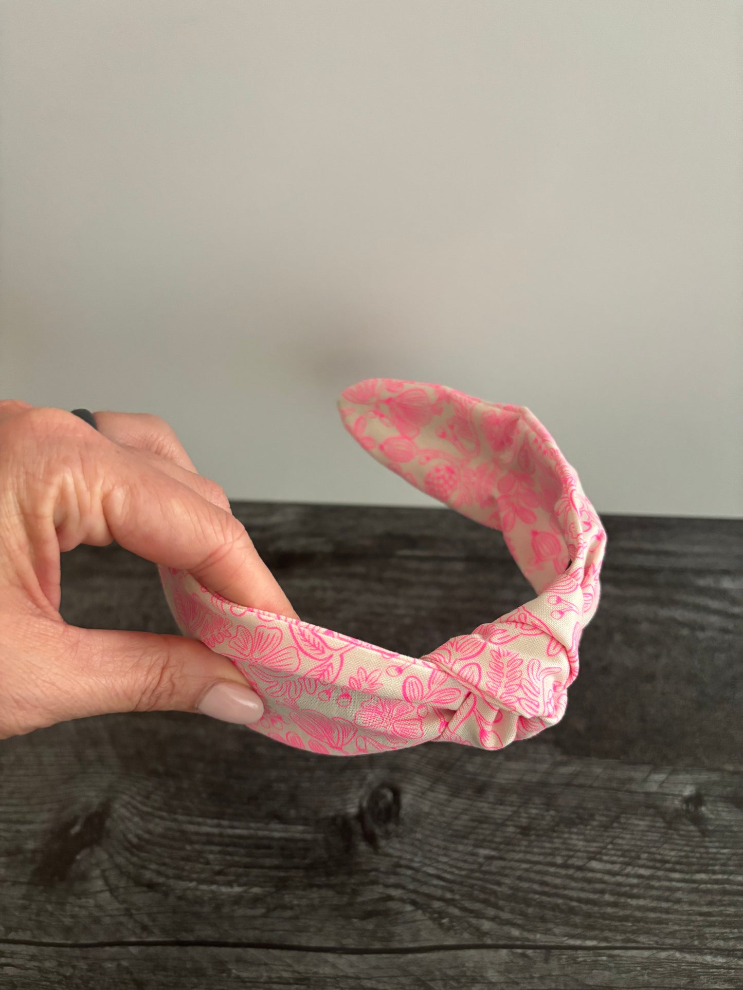 Moxie Floral Neon Pink - Knotted Headband