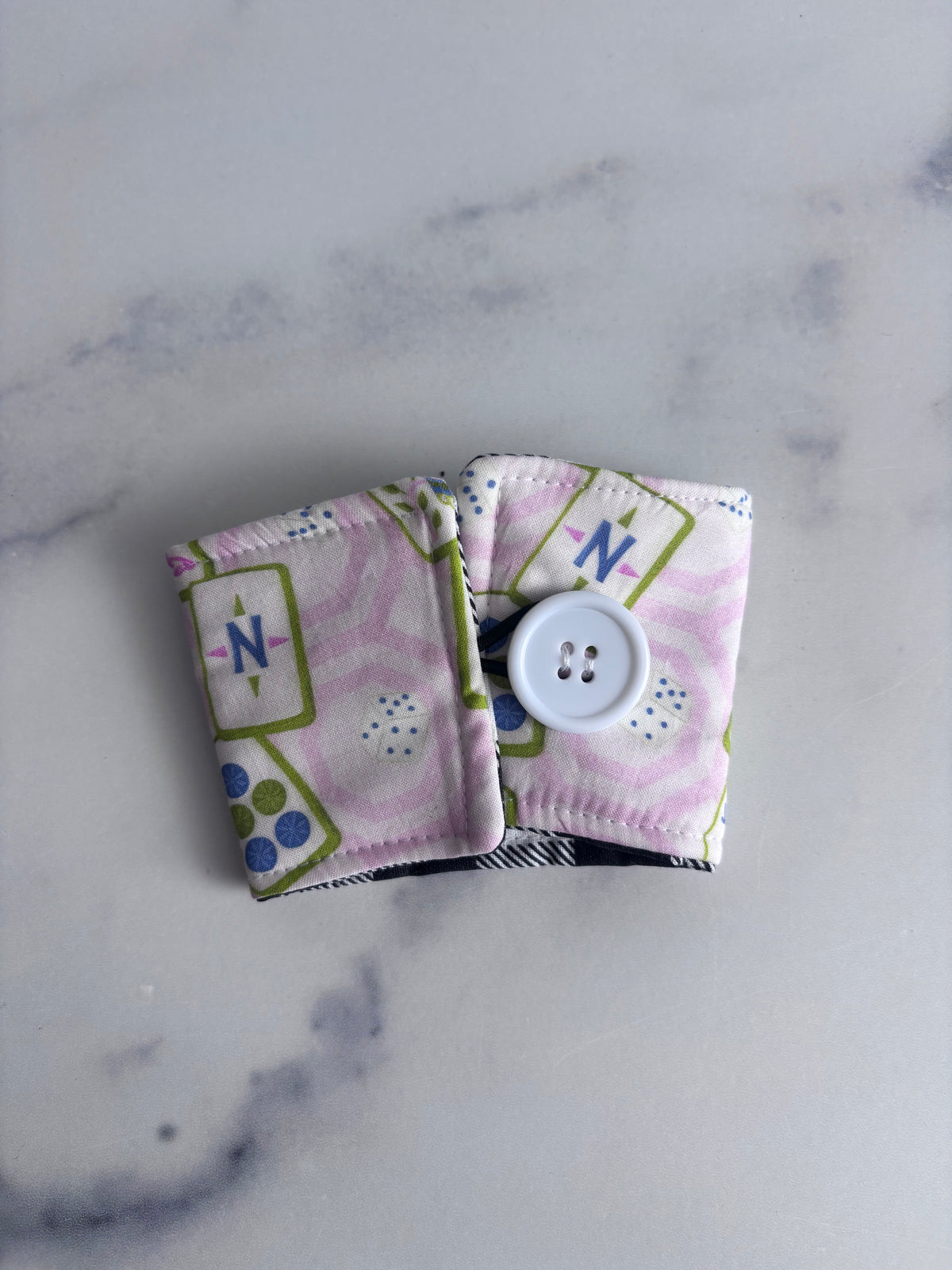 Mah Jongg in Pink - Reusable Coffee Sleeve