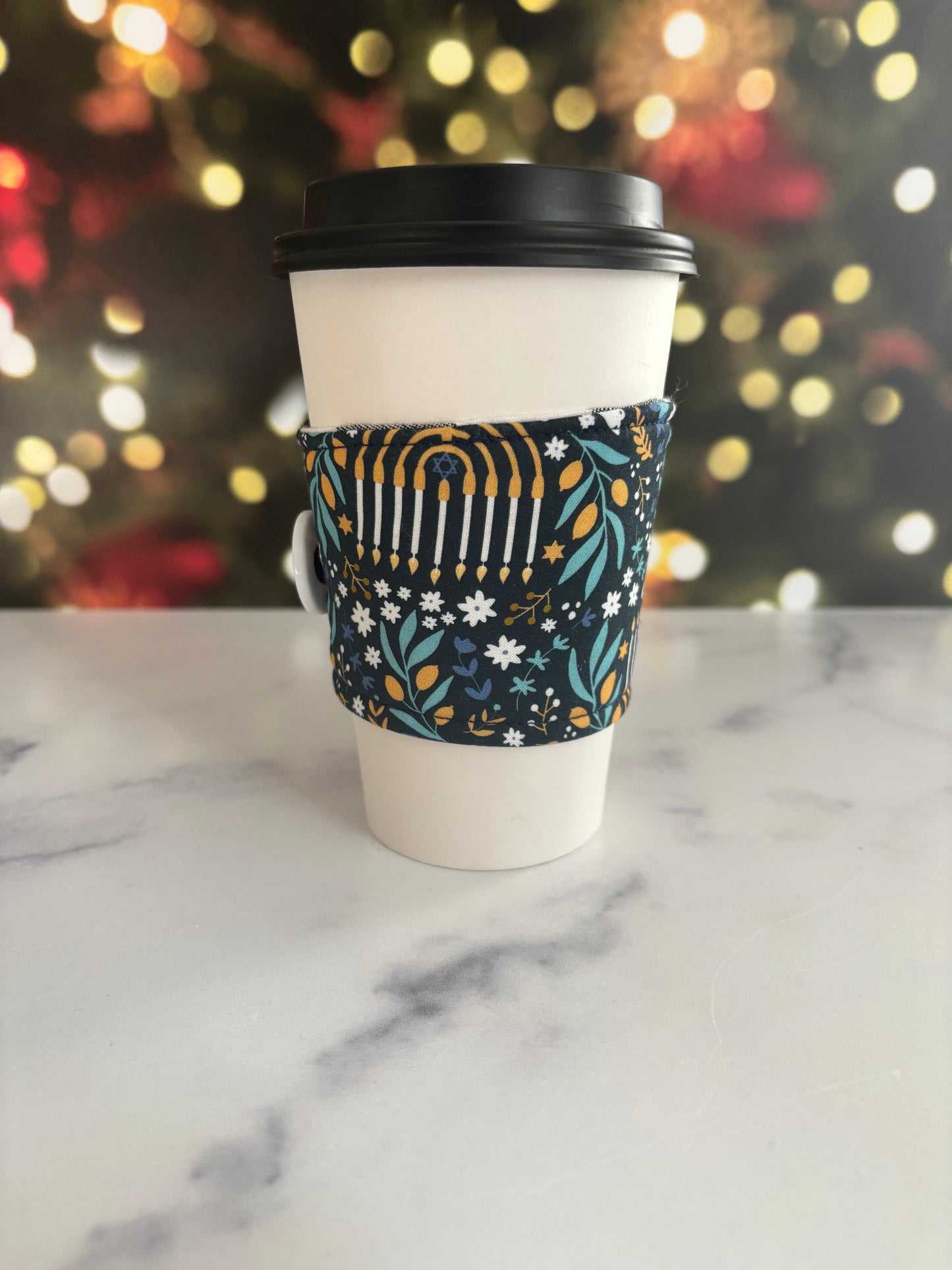 Happy Hanukkah - Reusable Coffee Sleeve