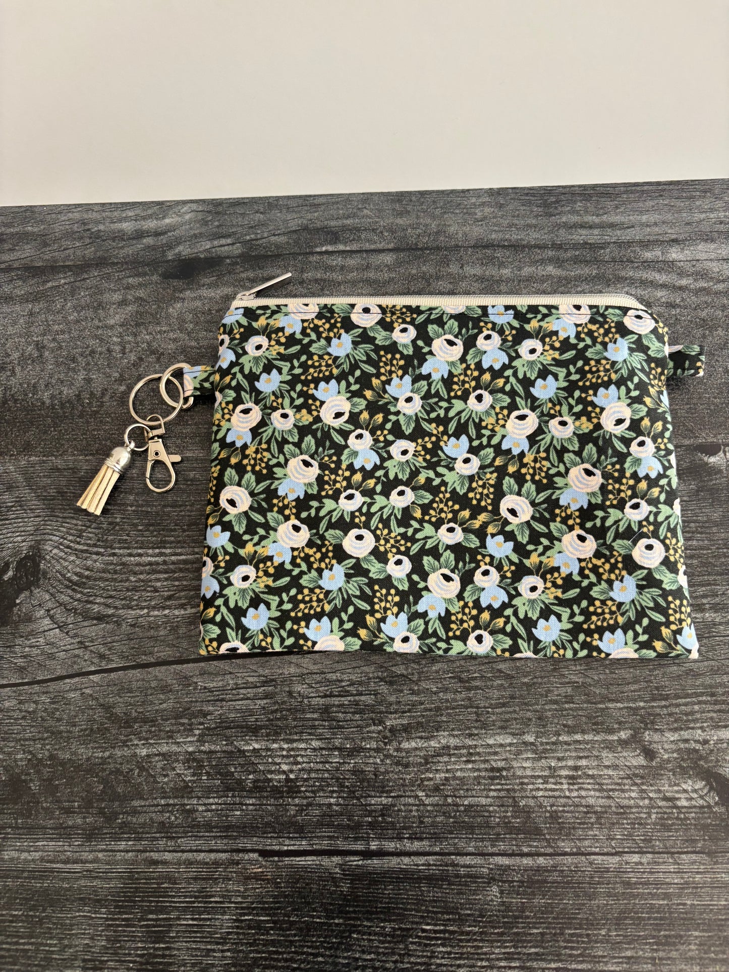 Rosa Black - Zippered Pouch (Medium Sized)