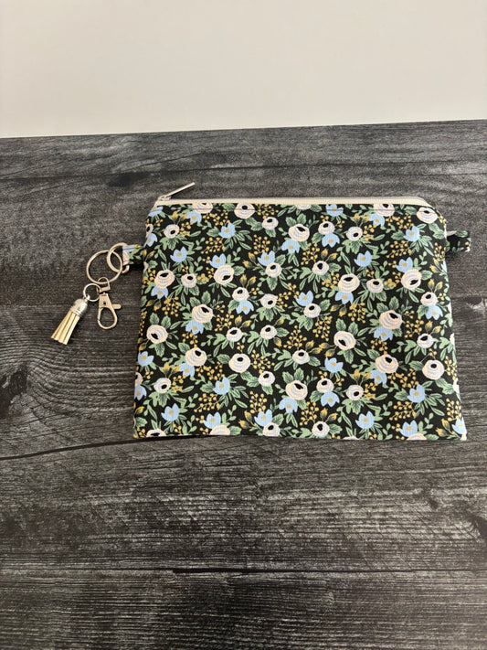 Rosa Black - Zippered Pouch (Medium Sized)