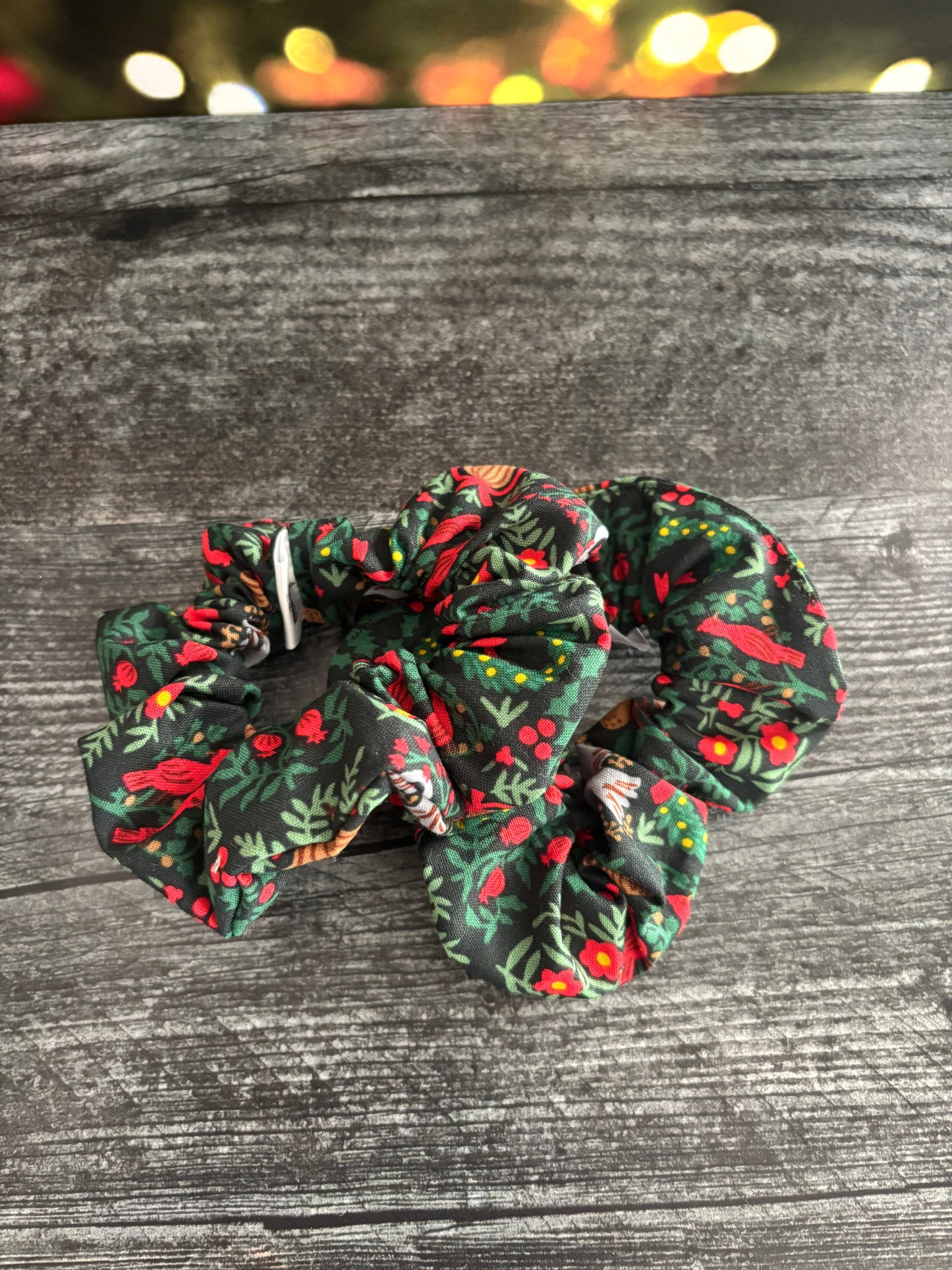 Christmastide Evergreen - Cotton Scrunchie
