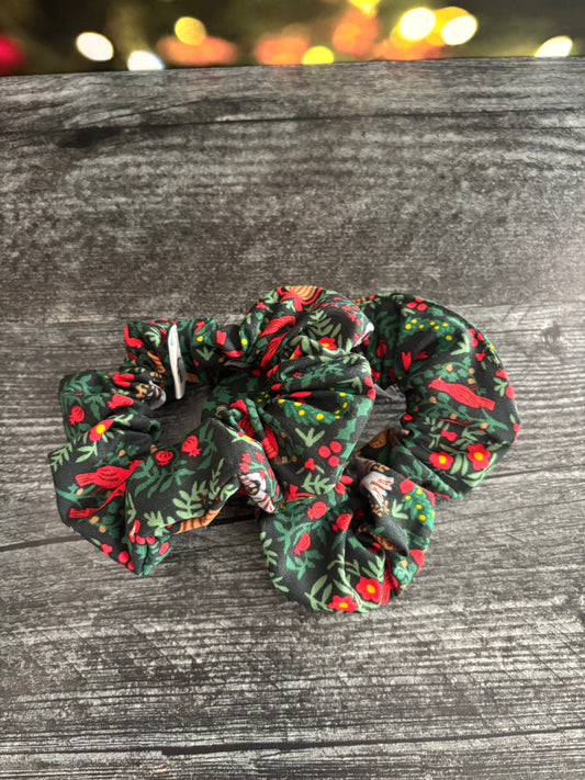 Christmastide Evergreen - Cotton Scrunchie