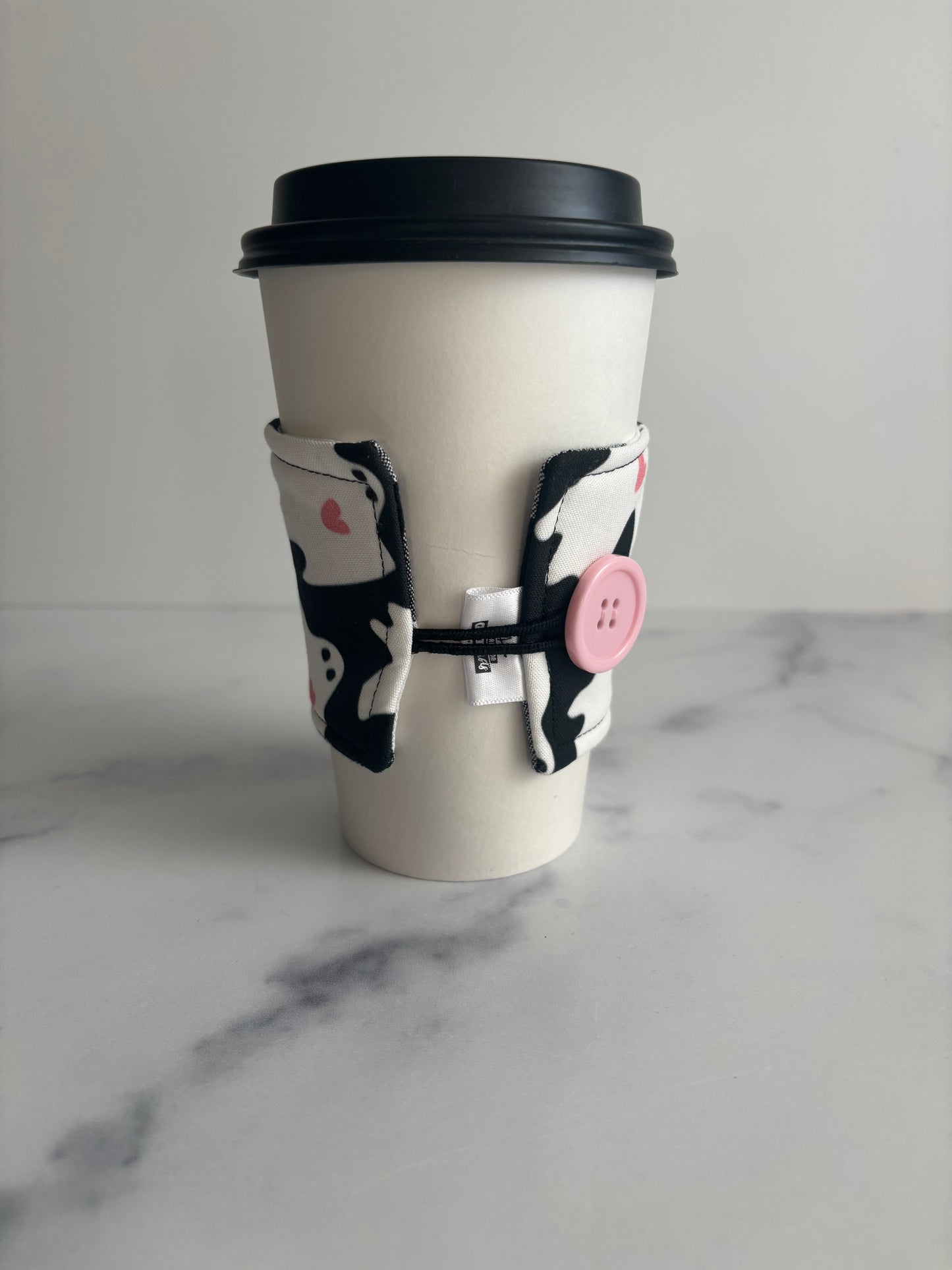 Ghosts and Hearts - Reusable Coffee Sleeve