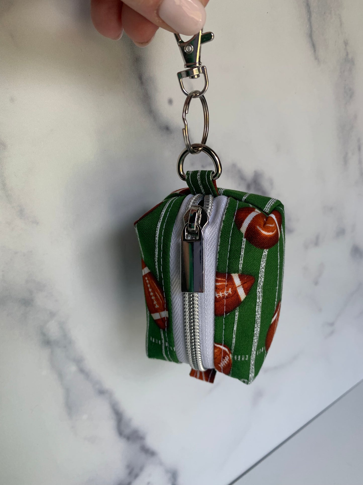 Footballs on Green - Waste Bag Dispenser