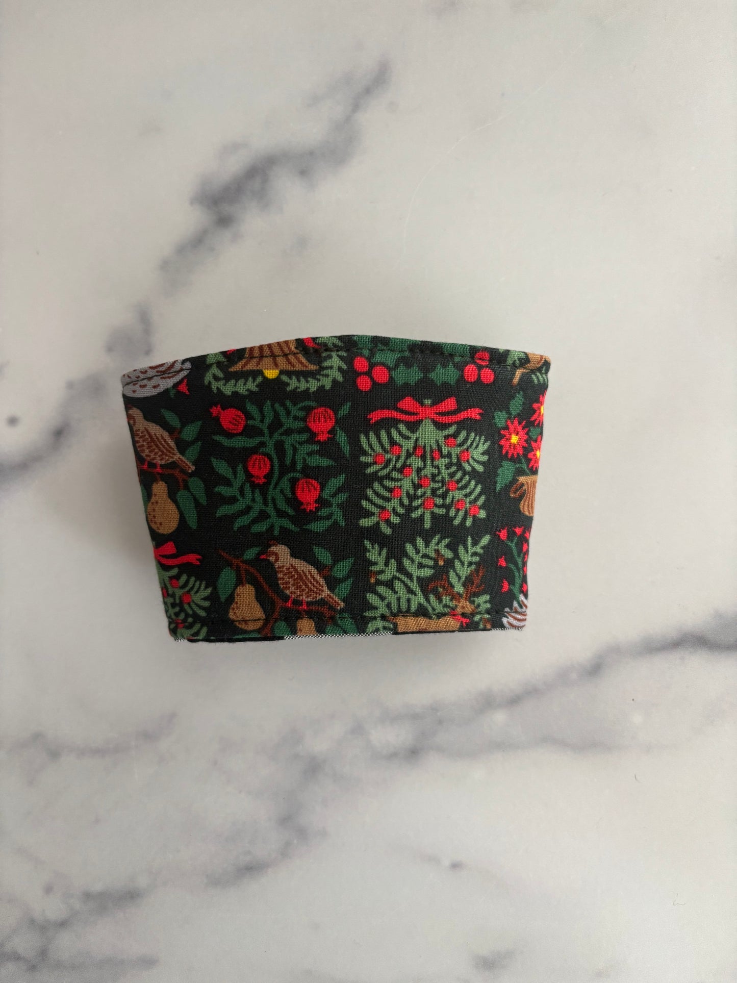 Christmastide Evergreen - Reusable Coffee Sleeve