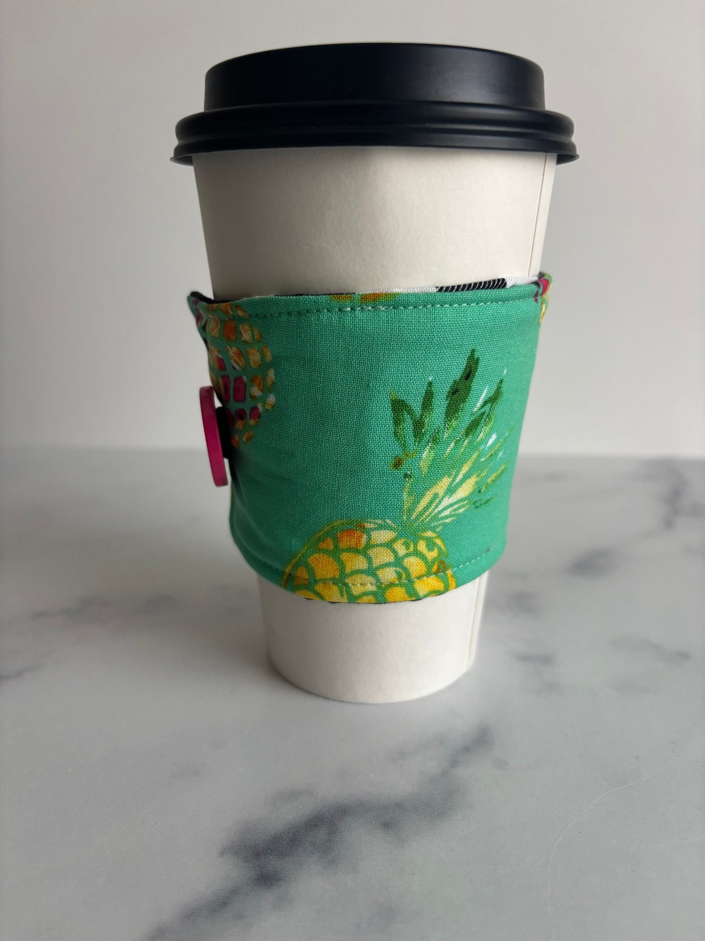 Caribbean Pineapples - Reusable Coffee Sleeve