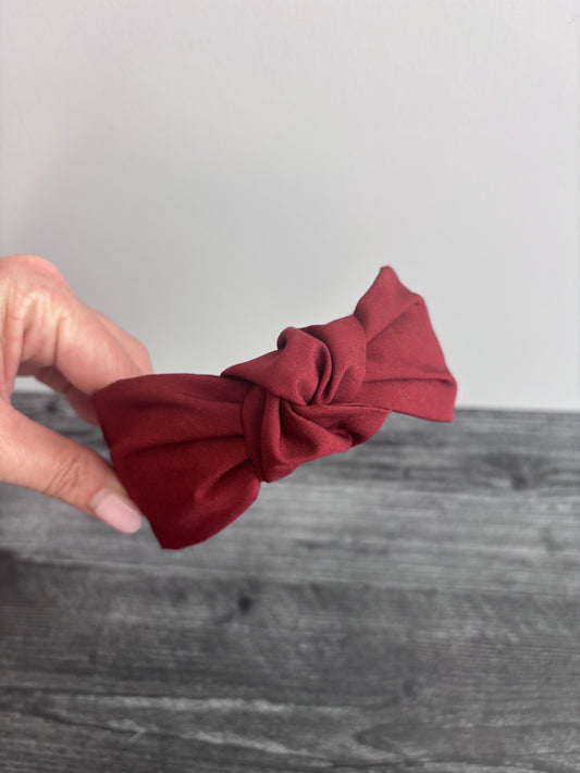 Solid Garnet - Knotted Headband