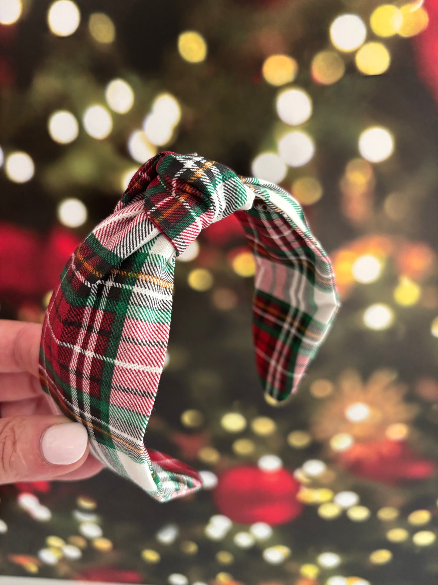 Holiday Plaid - Knotted Headband