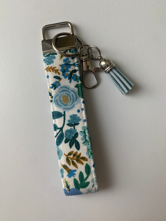 Wild Rose in Blue  - Keychain