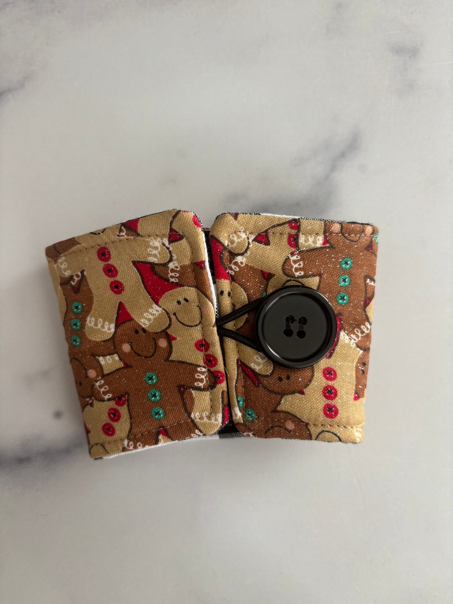 Sparkly Gingerbread People - Reusable Coffee Sleeve